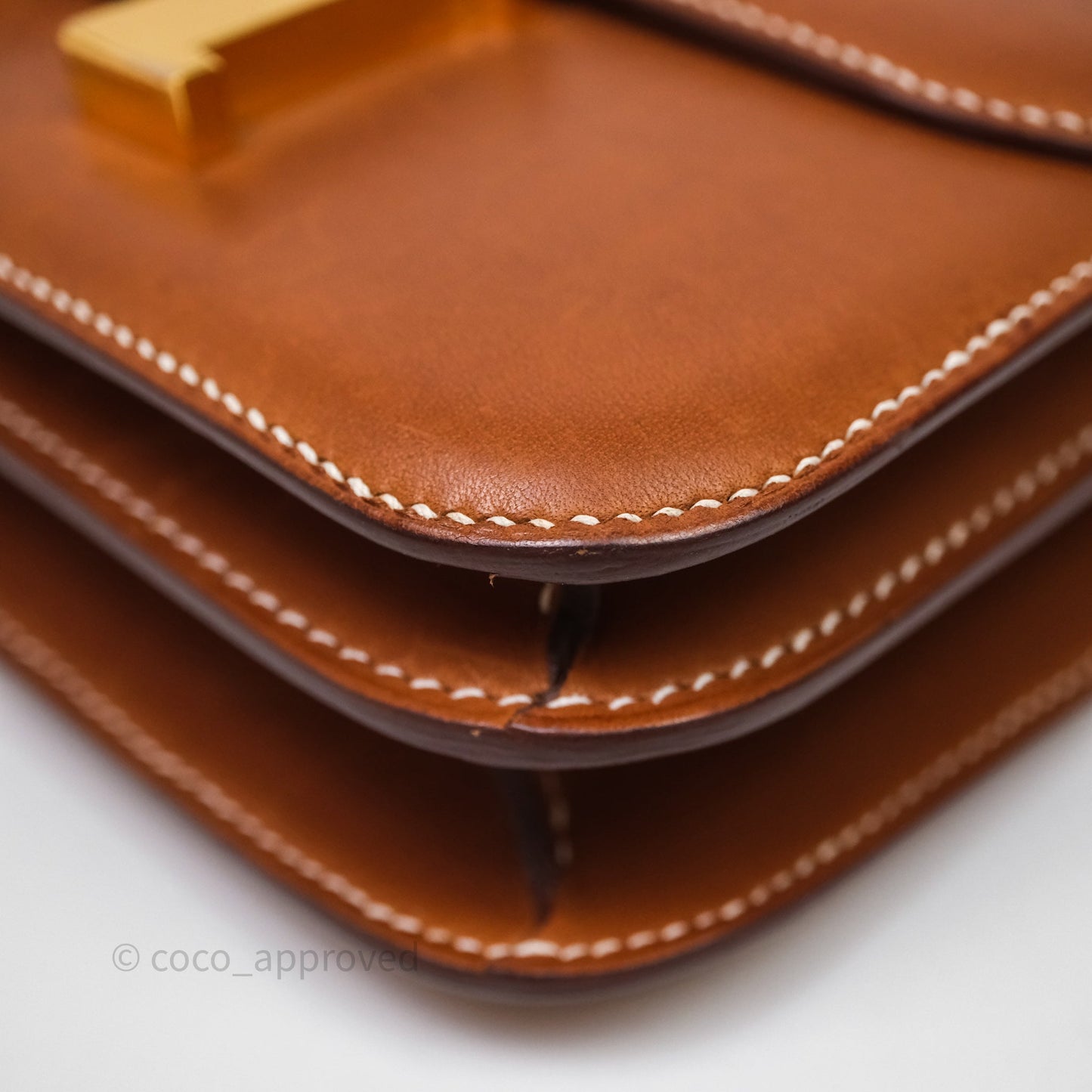 Hermès Constance Mini Smooth Barenia Leather Gold Hardware