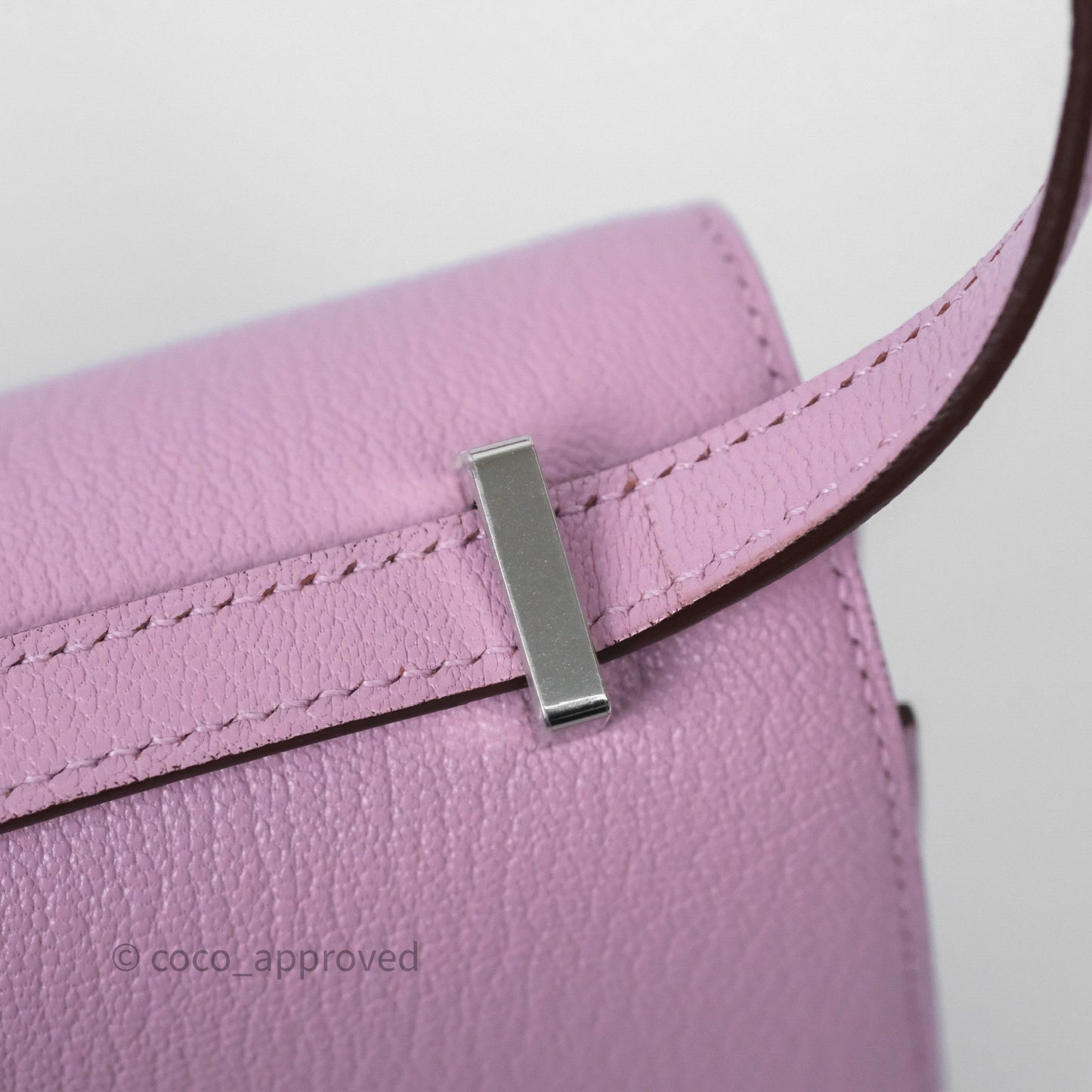 Hermès Constance Mini 18cm Mauve Sylvestre X9 Chevre Mysore Palladium Hardware
