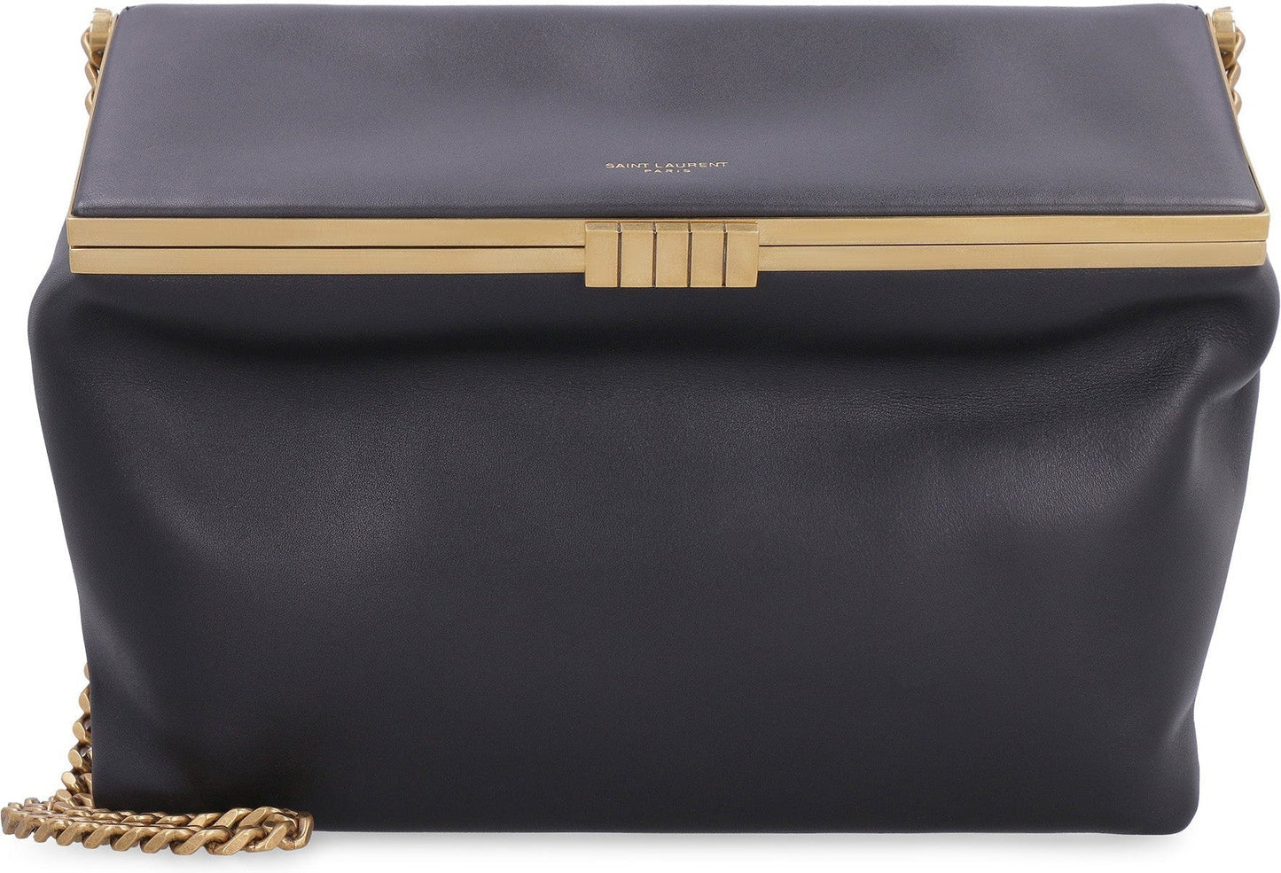 Luxury Saint Laurent Women's Fanny Leather Shoulder Bag in Black | 698202AAAMD Color 1000