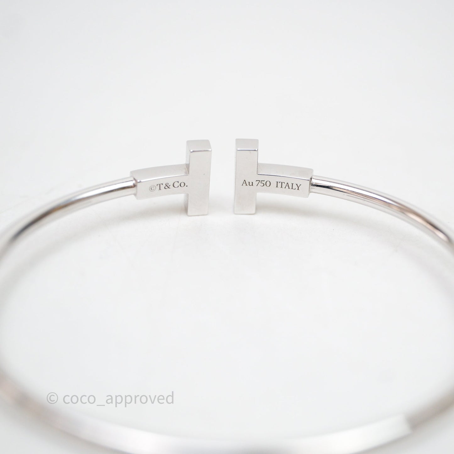 Tiffany & Co Tiffany T Wire Bracelet in White Gold with Turquoise and Diamonds 18k