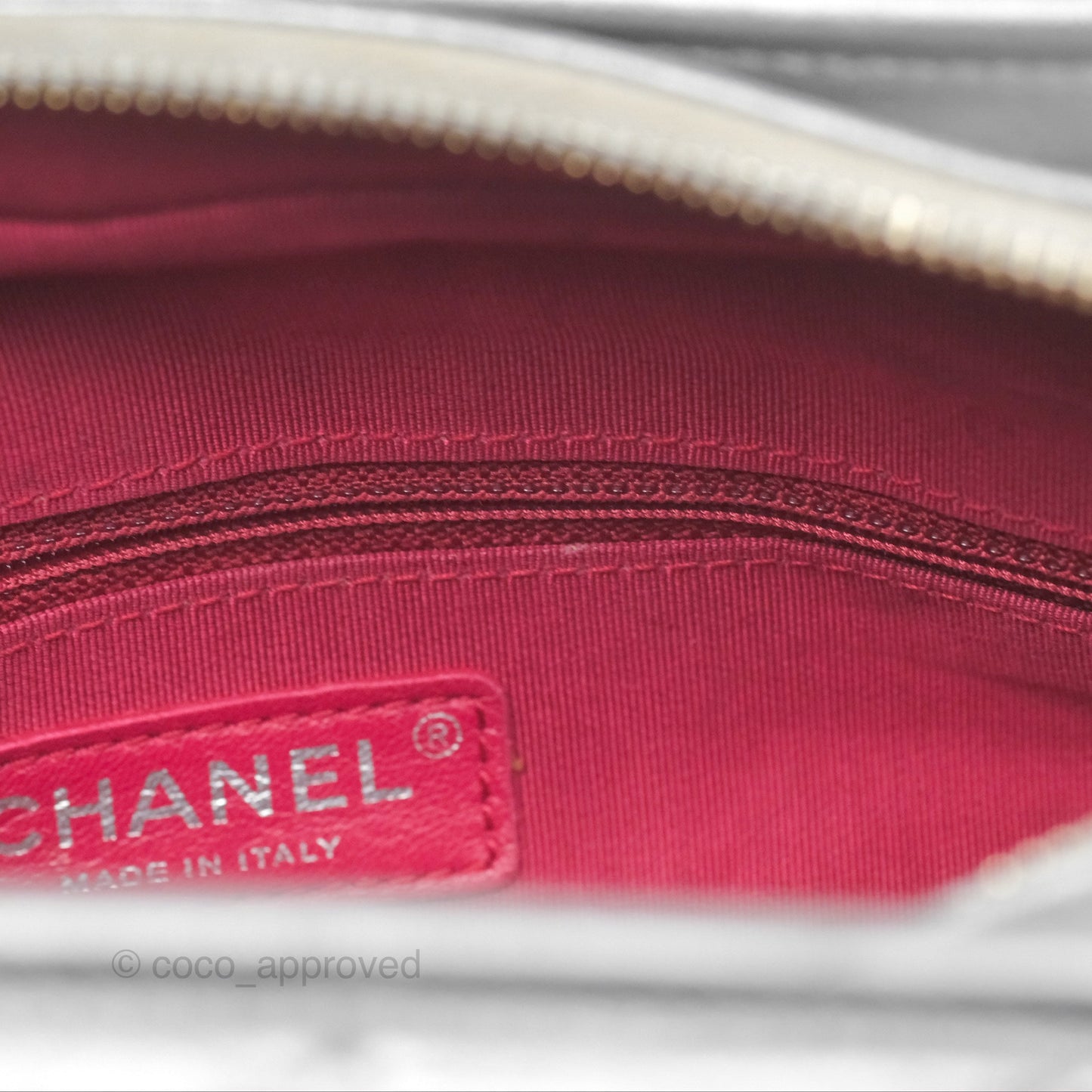 Chanel Large Gabrielle Hobo Metallic Silver Aged Calfskin Mixed Hardware