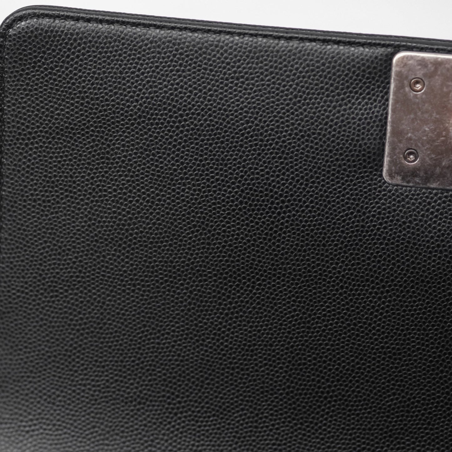 Chanel Medium Boy Quilted Black Caviar Ruthenium Hardware