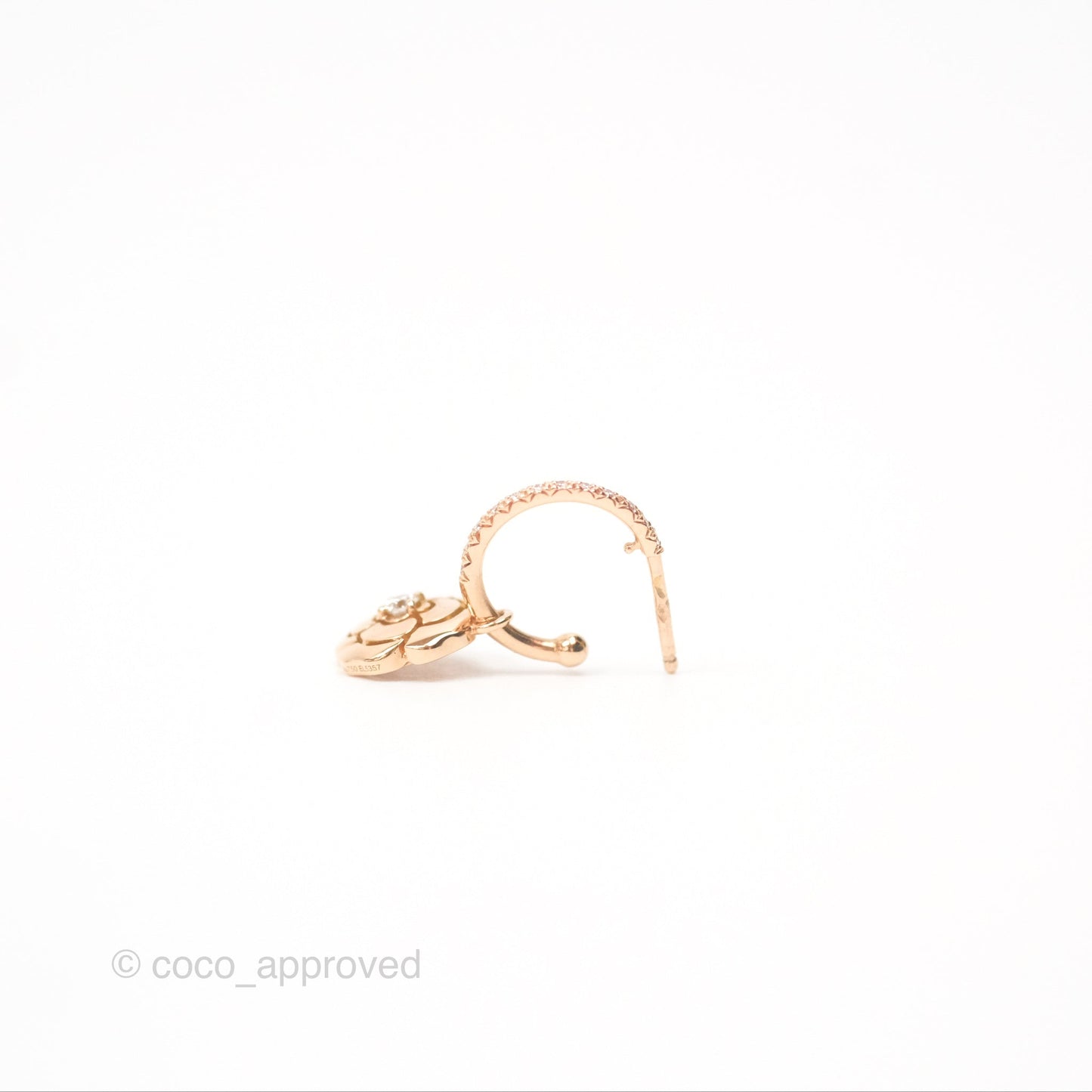 Chanel Extrait De Camelia Earrings 18K Rose Gold