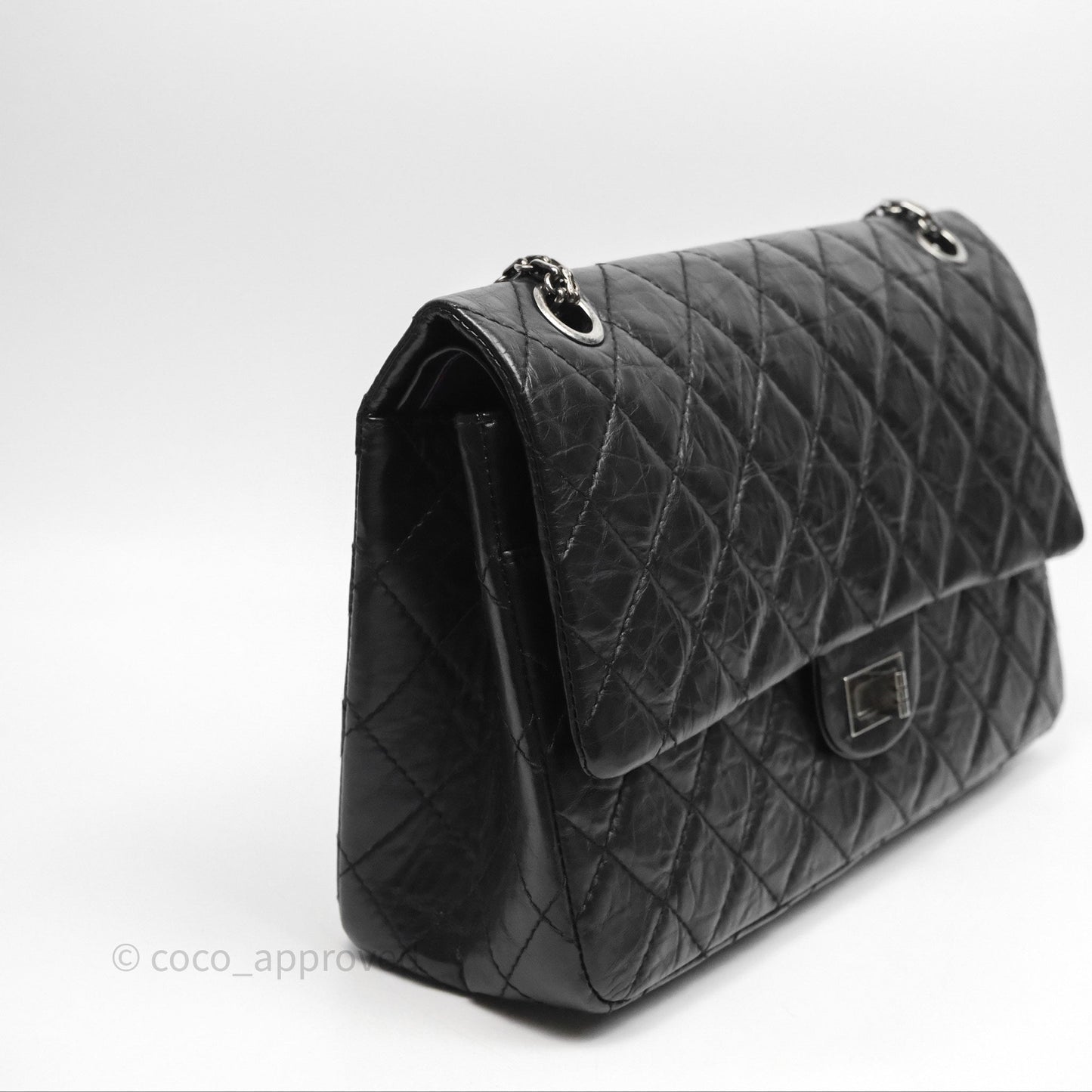 Chanel Reissue Quilted Aged Calfskin Black Ruthenium Hardware 226