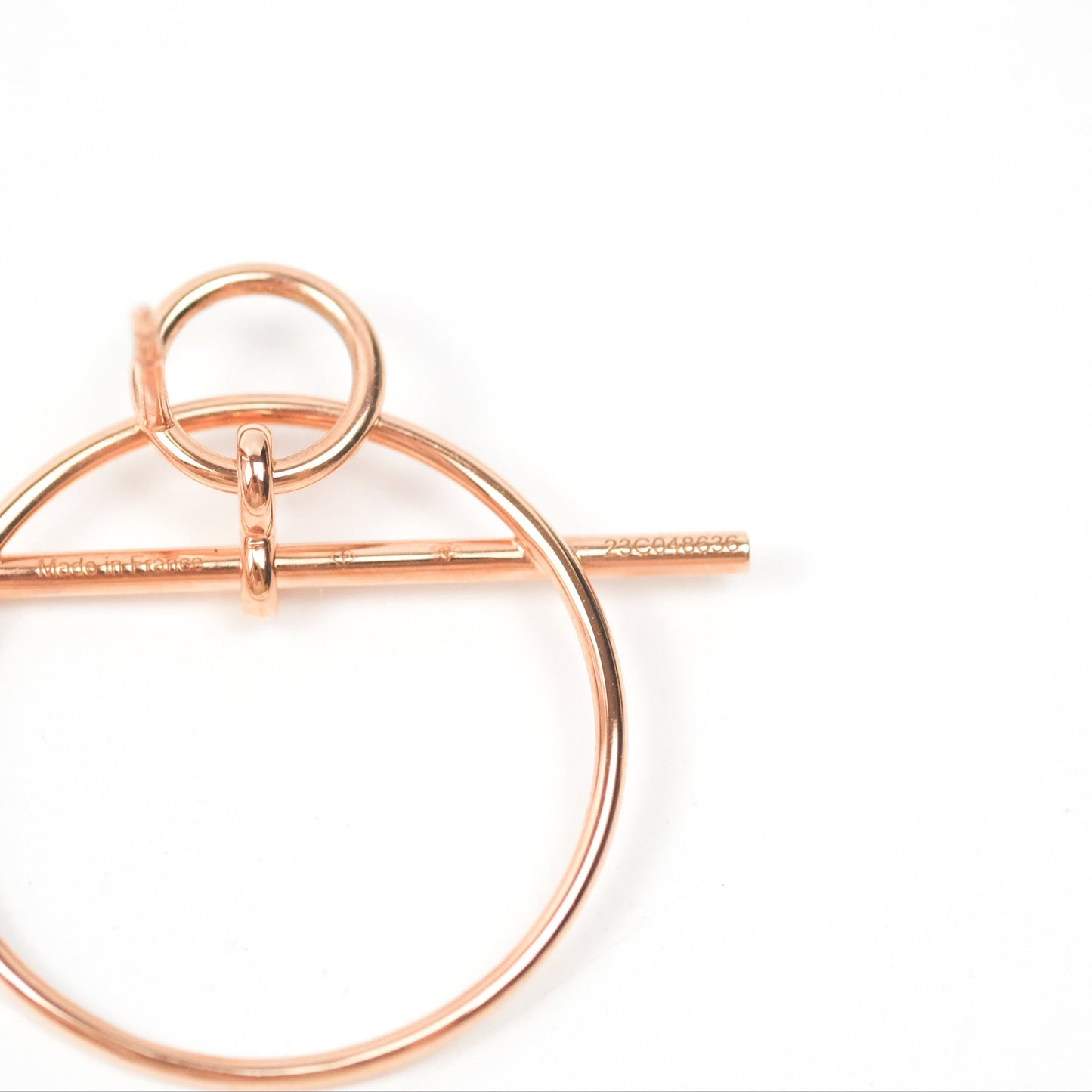 Hermès Loop Earrings Small Model Rose Gold