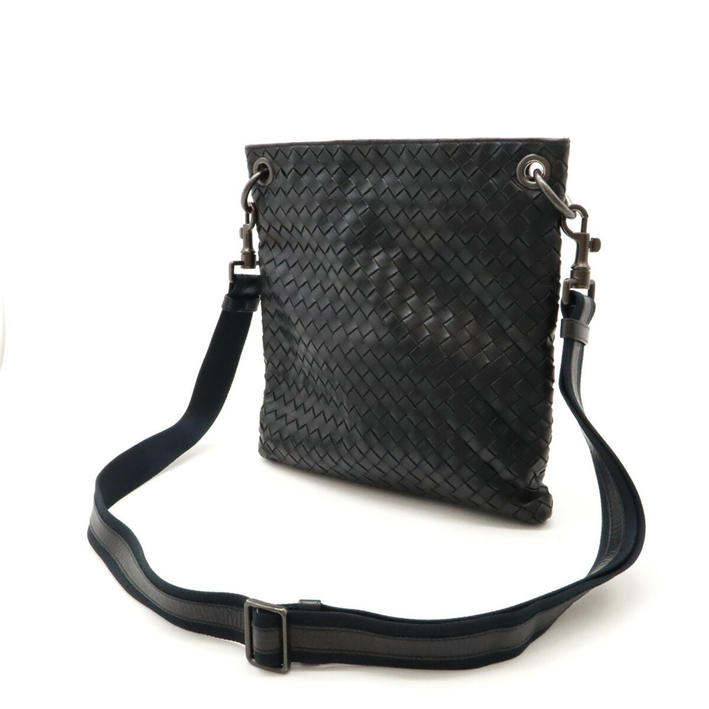 Luxury Bottega Veneta Intrecciato  Navy Leather Shoulder Bag ()