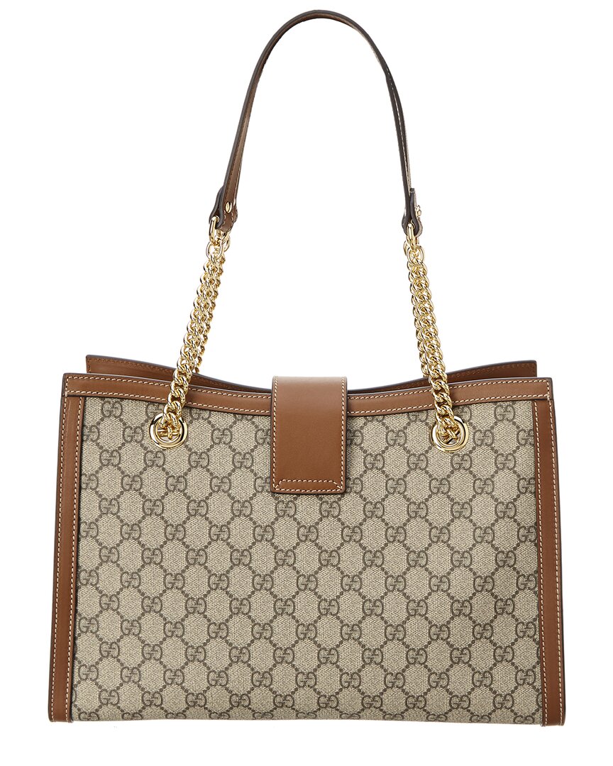 Luxury Gucci Trending 2025 Padlock Medium GG Supreme Canvas & Leather Shoulder Bag