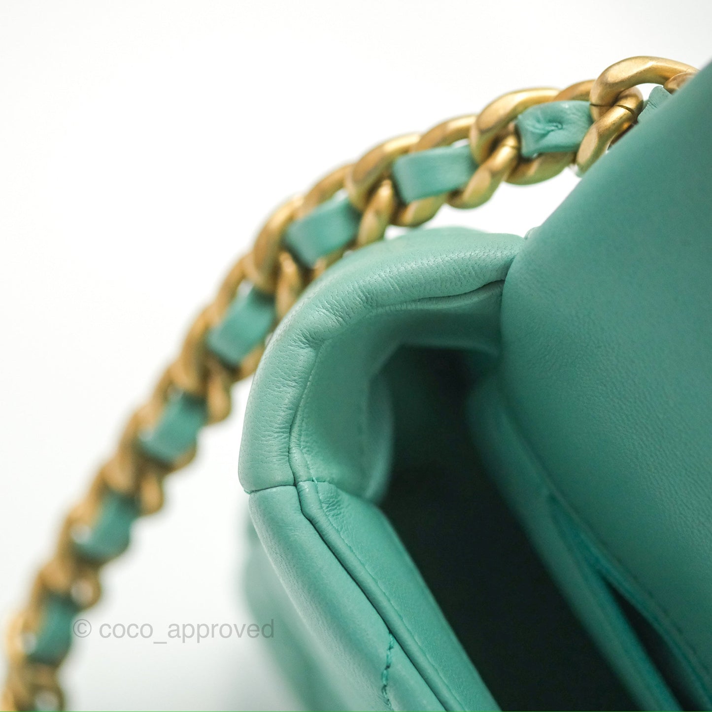 Chanel 19 Small Tiffany Blue Mixed Hardware