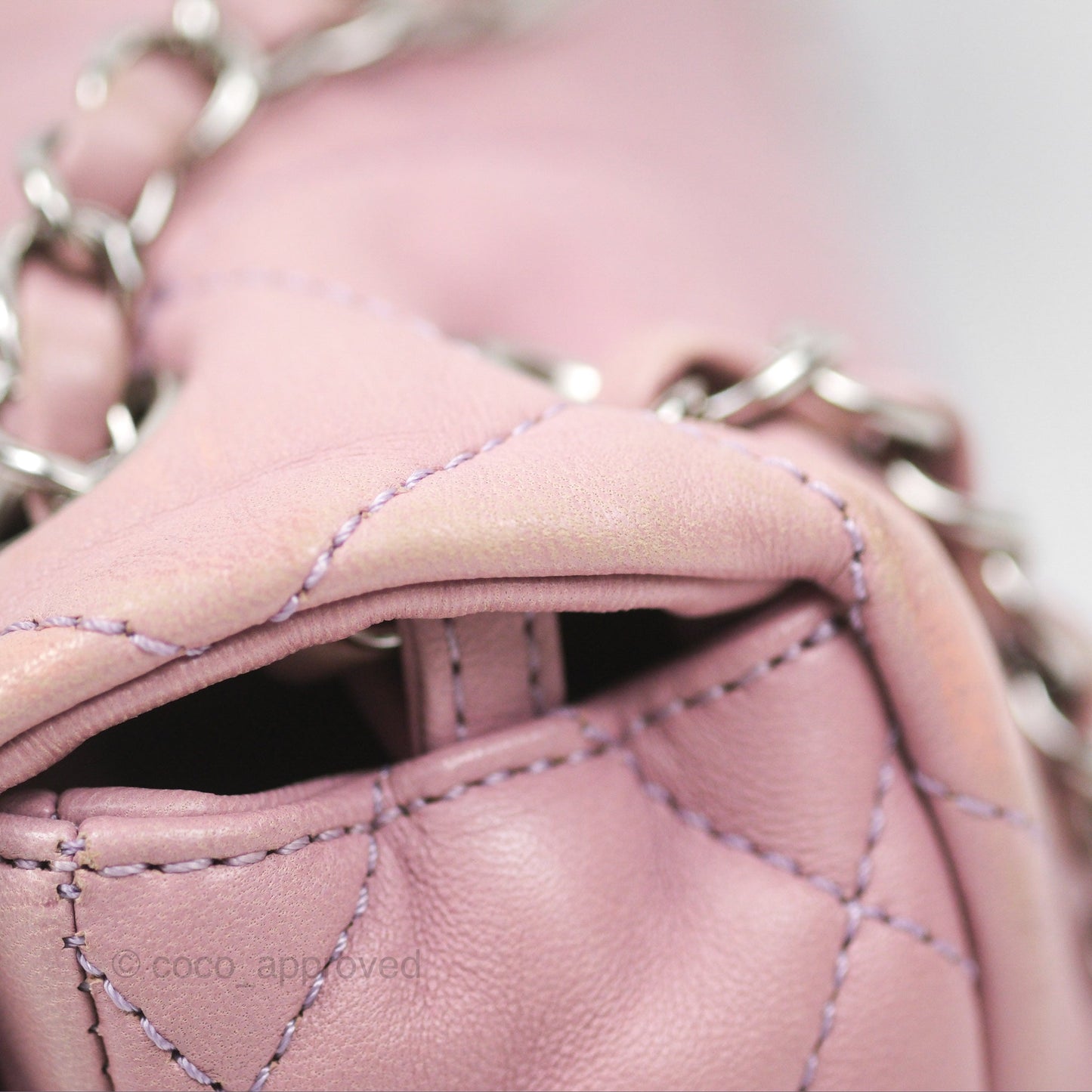 Chanel Medium Bicolor CC Chain Flap Pink/Black Lambskin Silver Hardware