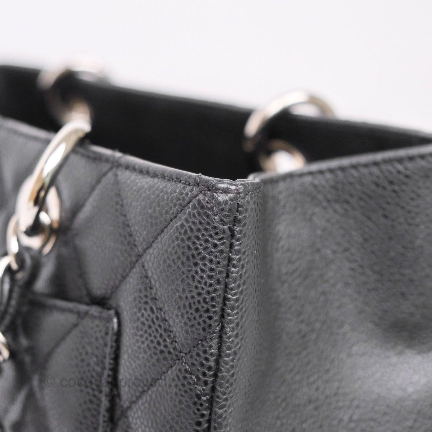 Chanel GST Black Caviar Silver Hardware