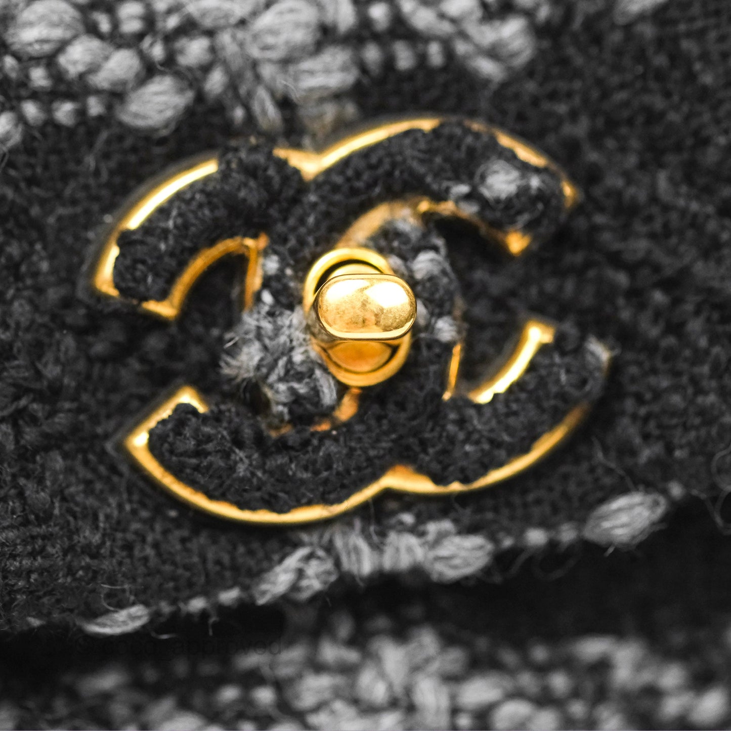 Chanel Duma Backpack Black Tweed Aged Gold Hardware 22K