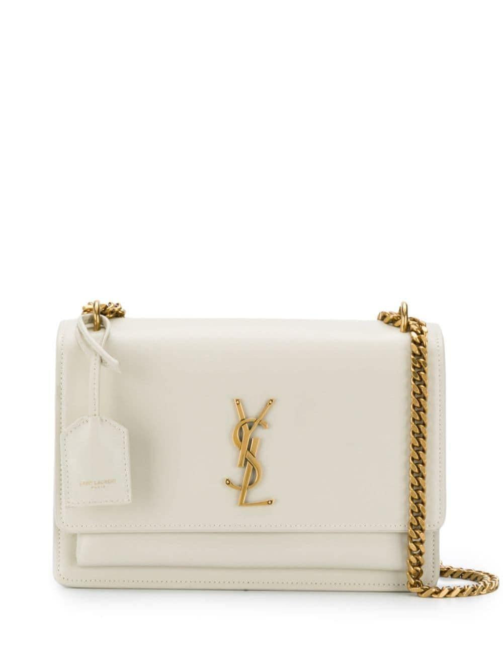 Luxury Saint Laurent Women's Ysl Bo Mng M Sunset in Crema Soft | 442906D420W9207