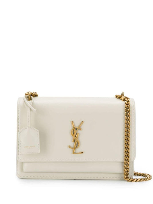 Luxury Saint Laurent Women's Ysl Bo Mng M Sunset in Crema Soft | 442906D420W9207