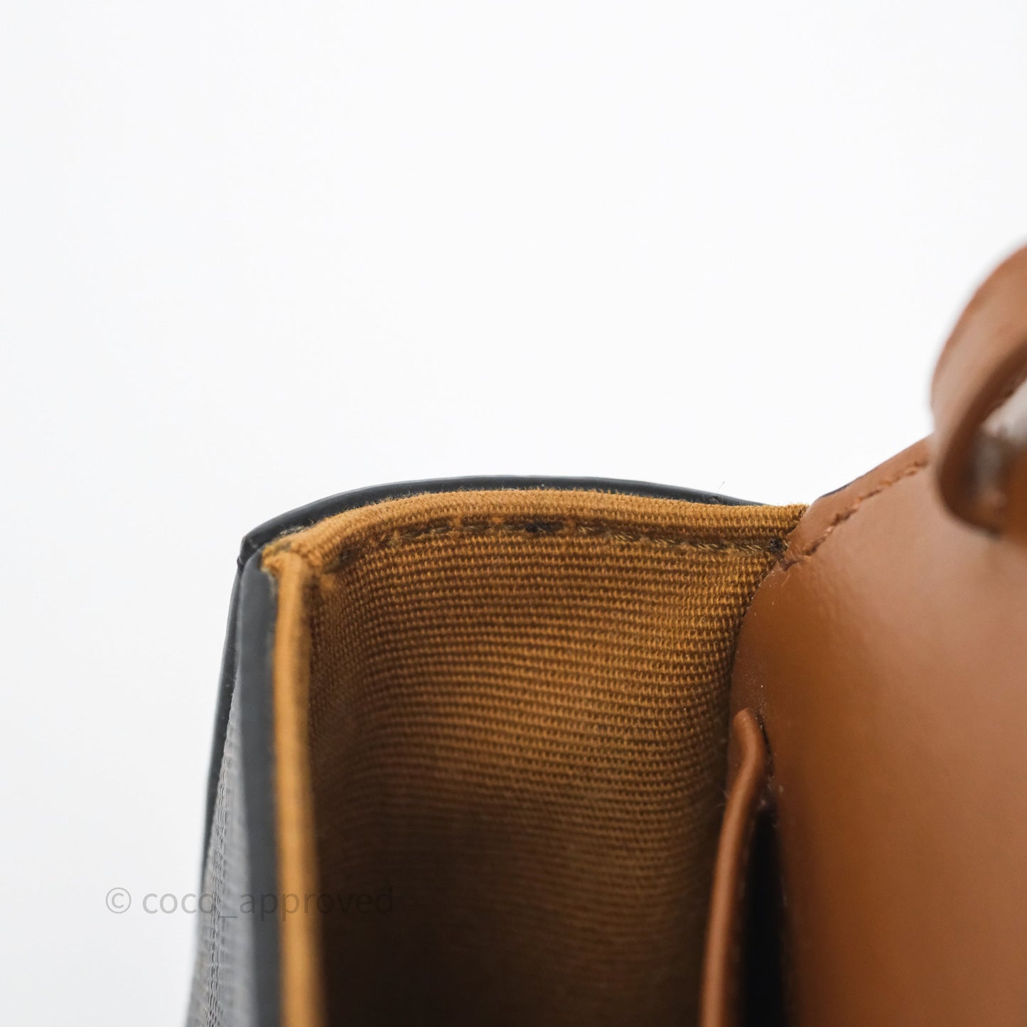 Celine Mini Triomphe Canvas Tan Calfskin