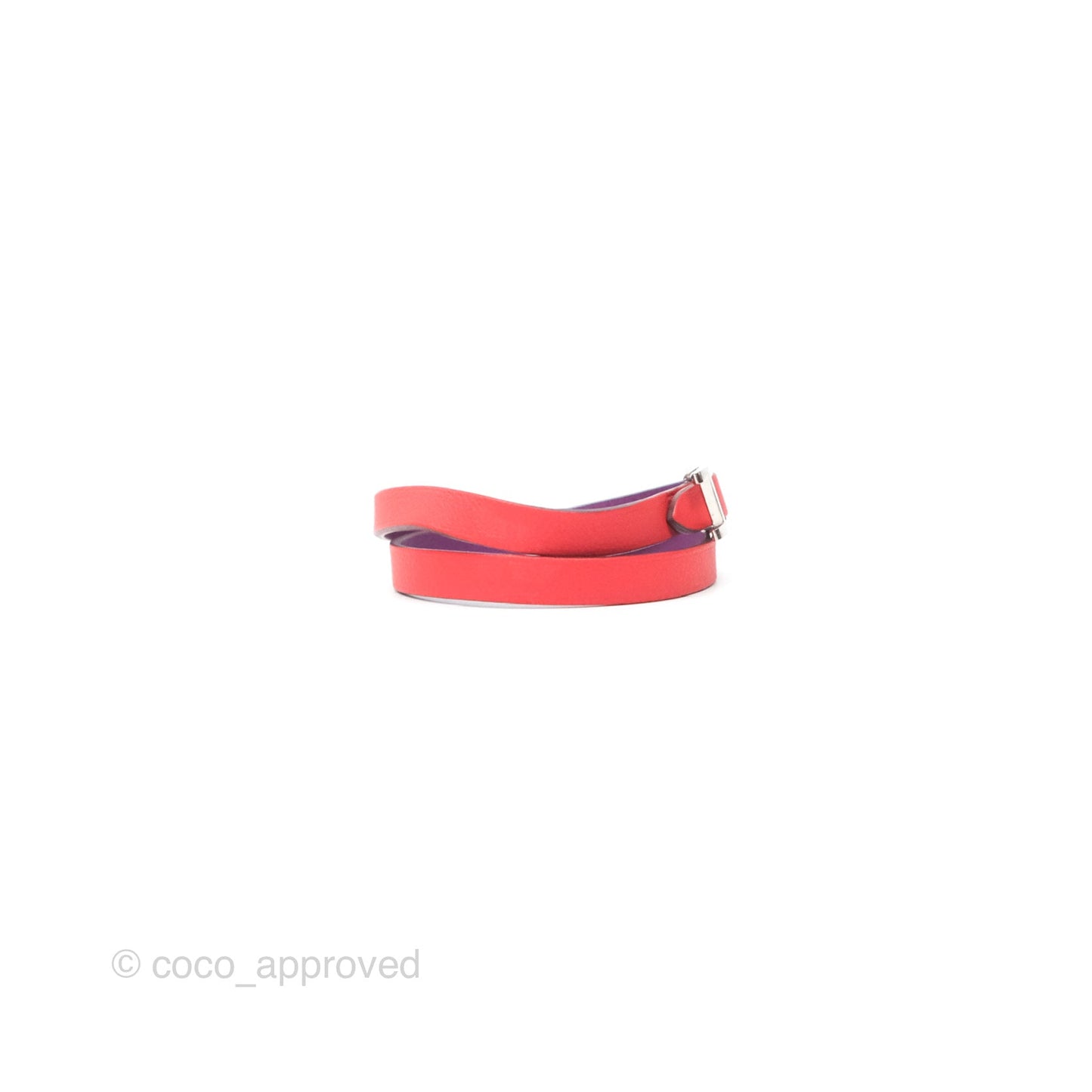 Hermès Behapi Double Tour Bracelet Capucine Anemone Palladium Hardware