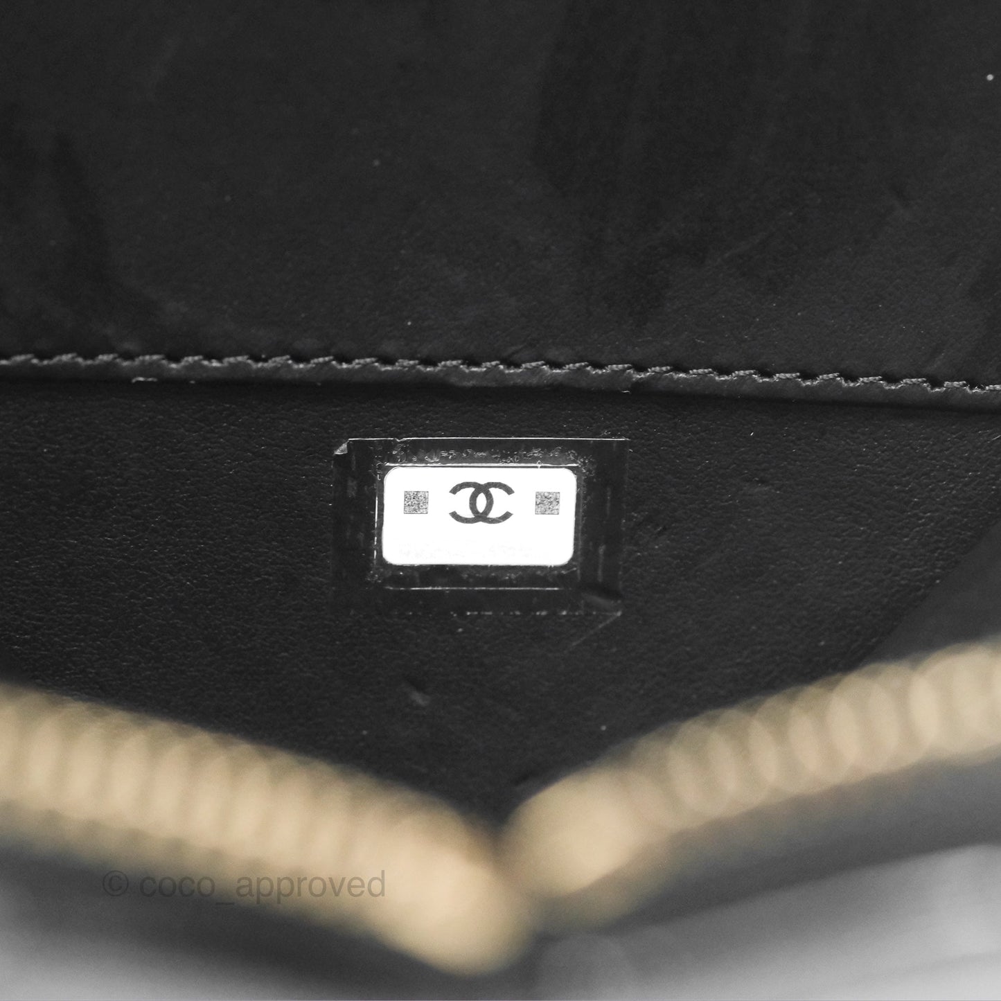 Chanel Heart Clutch with Chain with Coin Purse Black White Patent