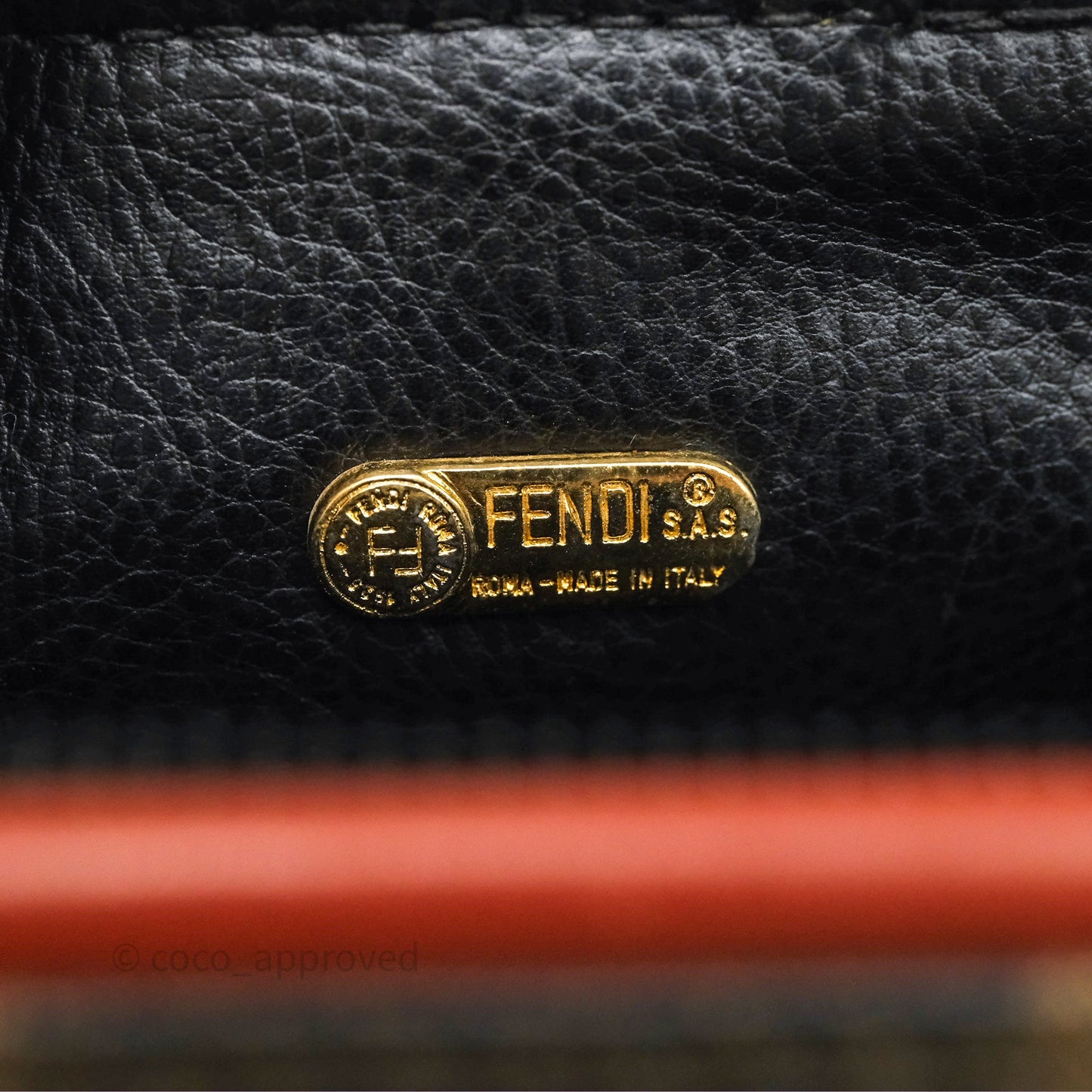 Fendi Mini Vintage Striped Boston Bag