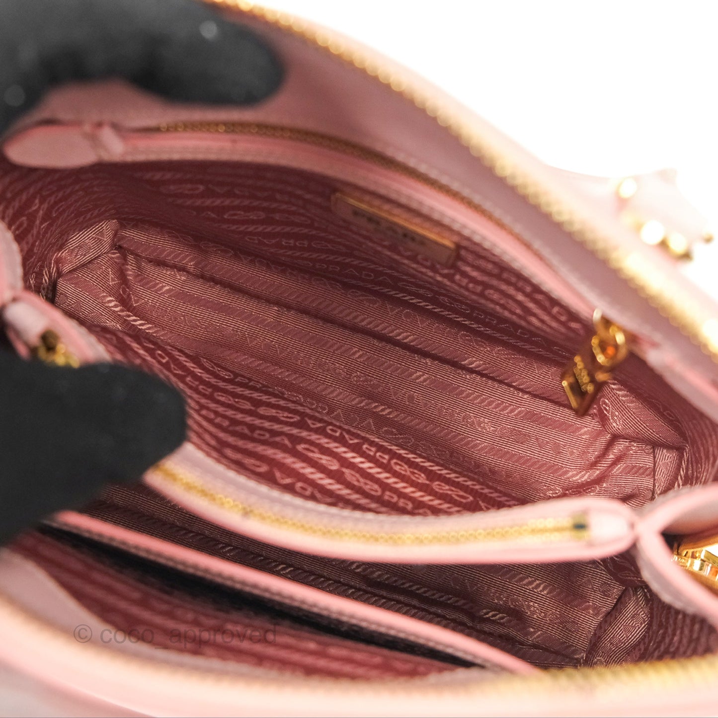 Prada Small Promenade Bag Saffiano Lux Light Pink