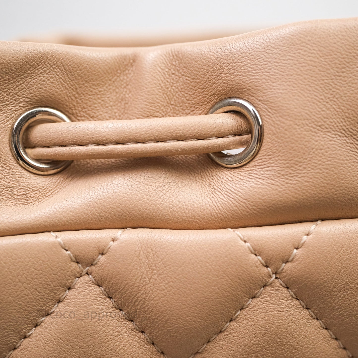 Chanel Quilted Small Urban Spirit Backpack Beige Lambskin Silver Hardware
