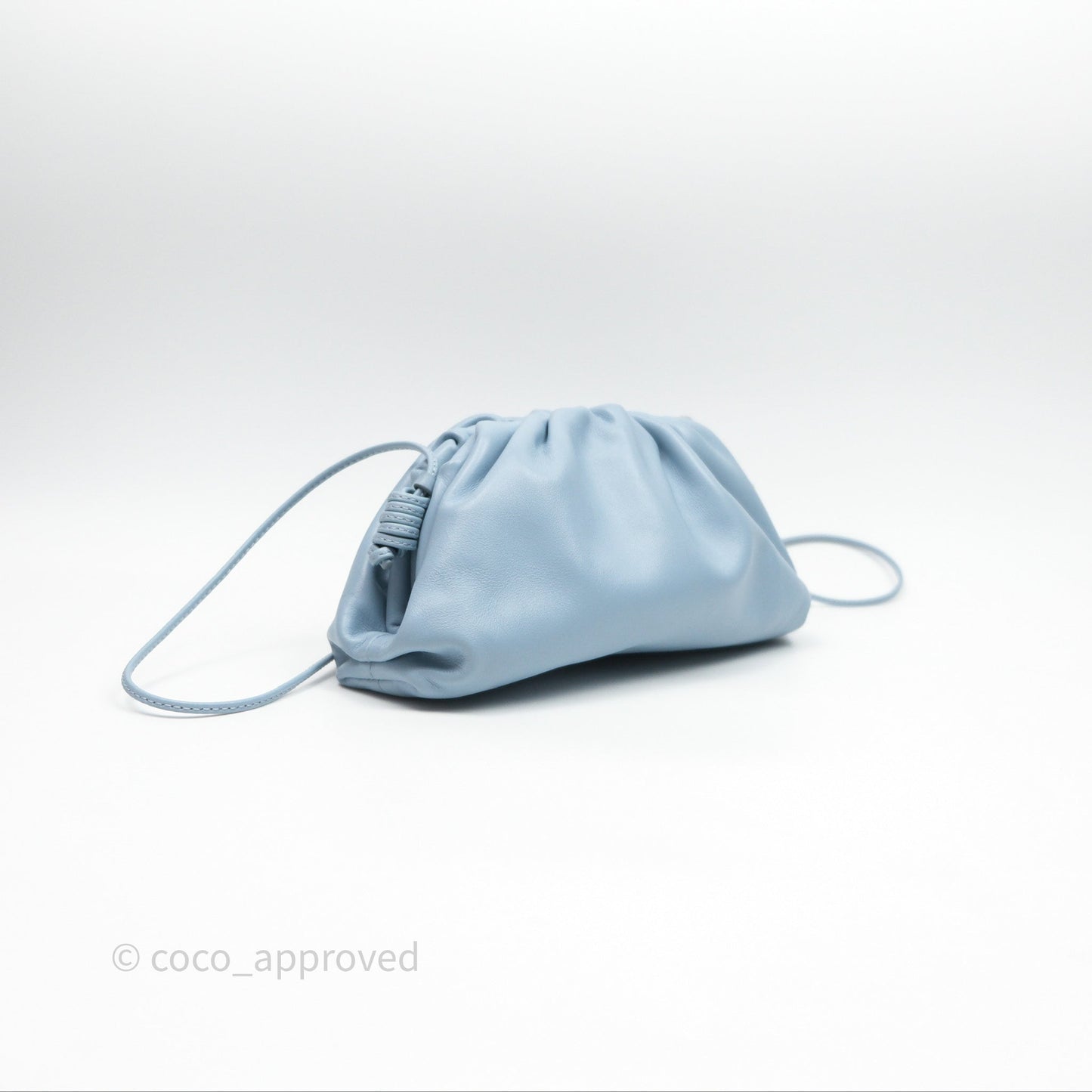Bottega Veneta The Mini Pouch Ice Blue Calfskin