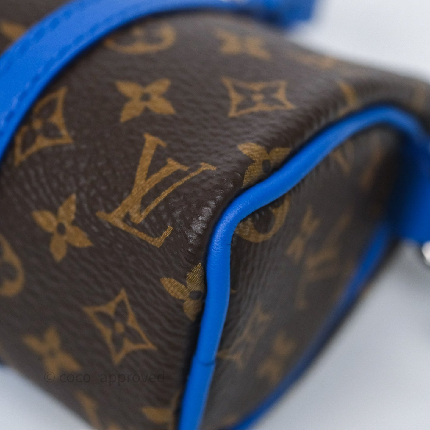 Louis Vuitton Colormania Mini Keepall Pouch Bag Charm Blue