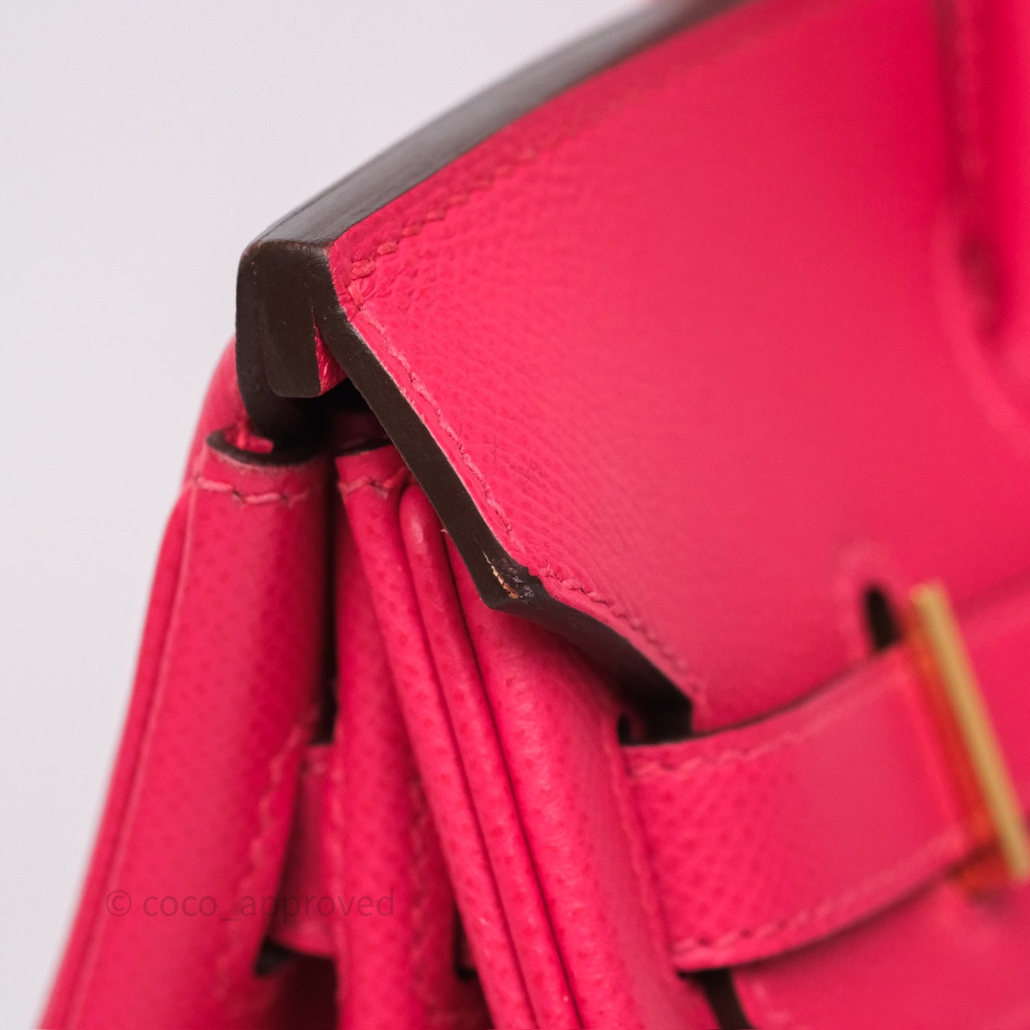 Hermès Birkin Retourne 30 Rose Extreme I6 Epsom Gold Hardware