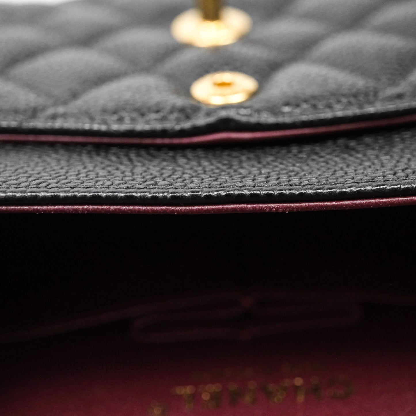 Chanel Classic M/L Medium Flap Quilted Black Caviar Gold Hardware