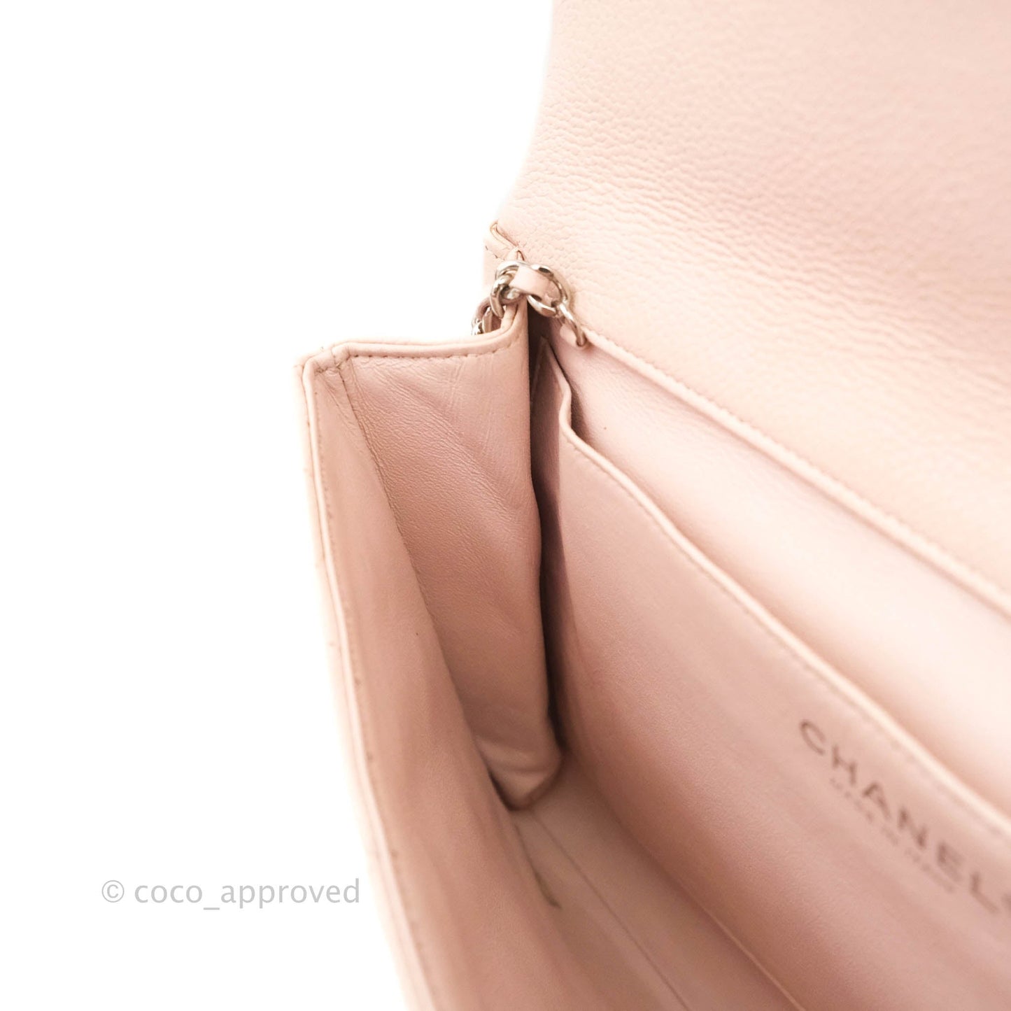 Chanel Quilted Clutch with Chain Sakura Pink Silver Hardware