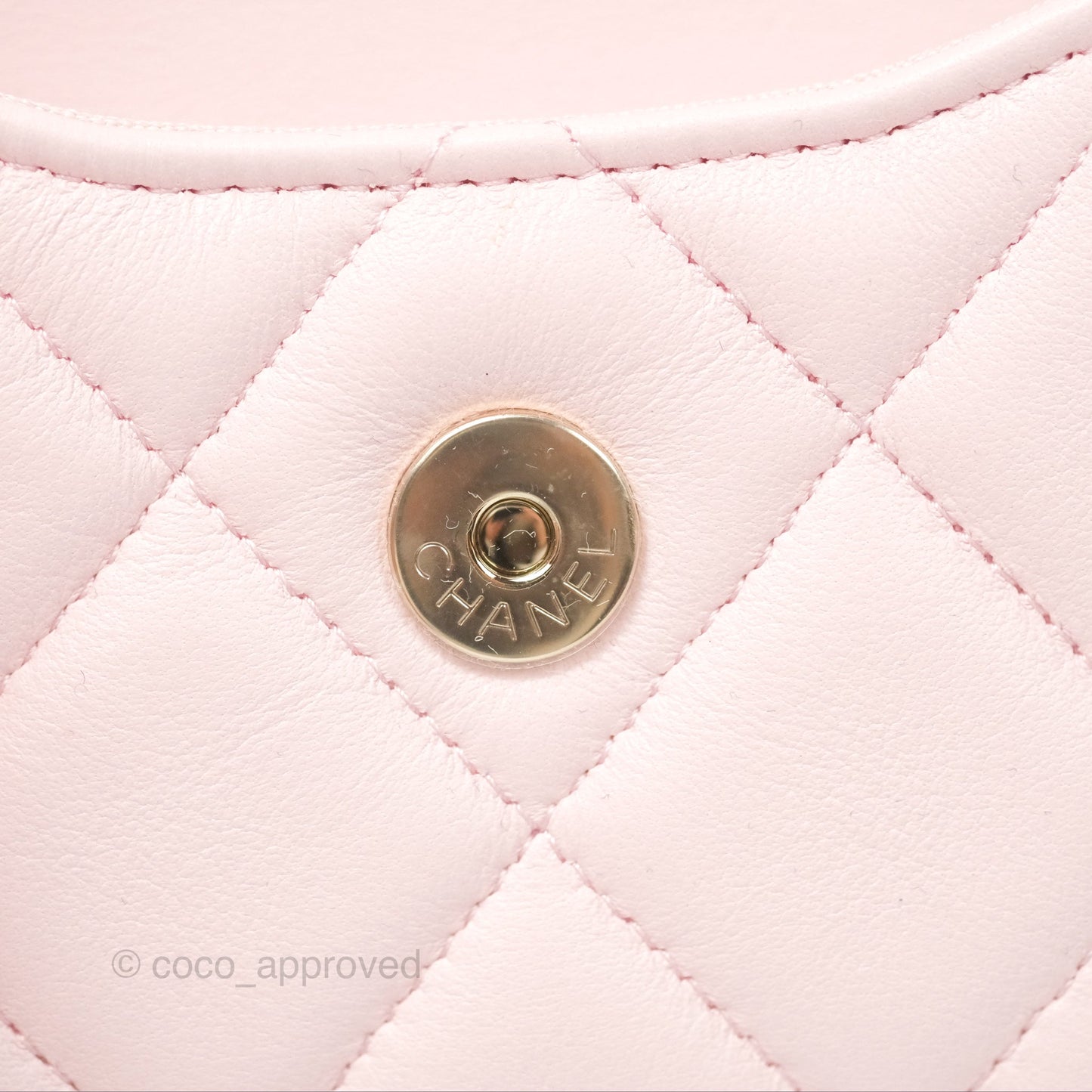 Chanel Mini Chain Around Clutch With Chain Pink Lambskin Gold Hardware