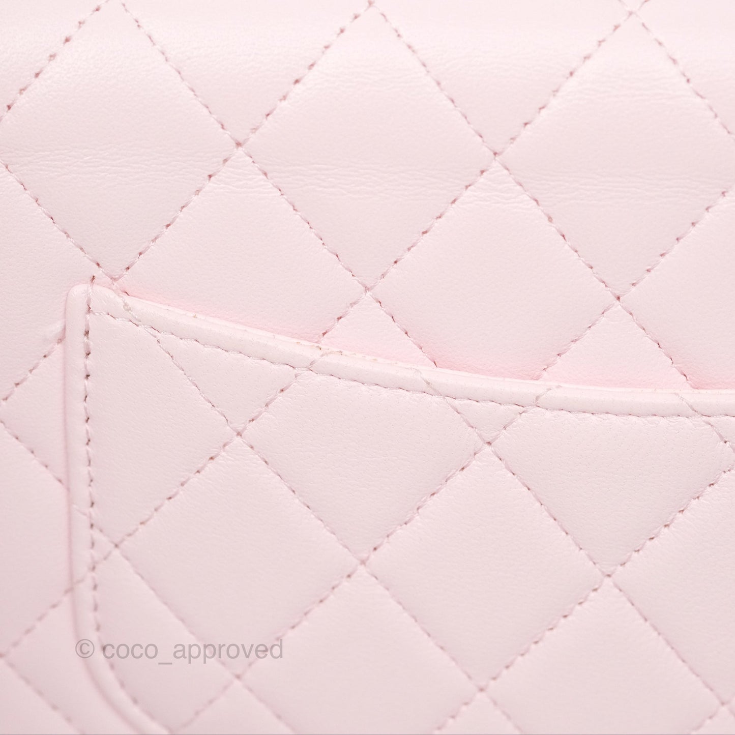 Chanel Wallet On Chain WOC Pearl Chain Iridescent Light Pink Lambskin Gold Hardware
