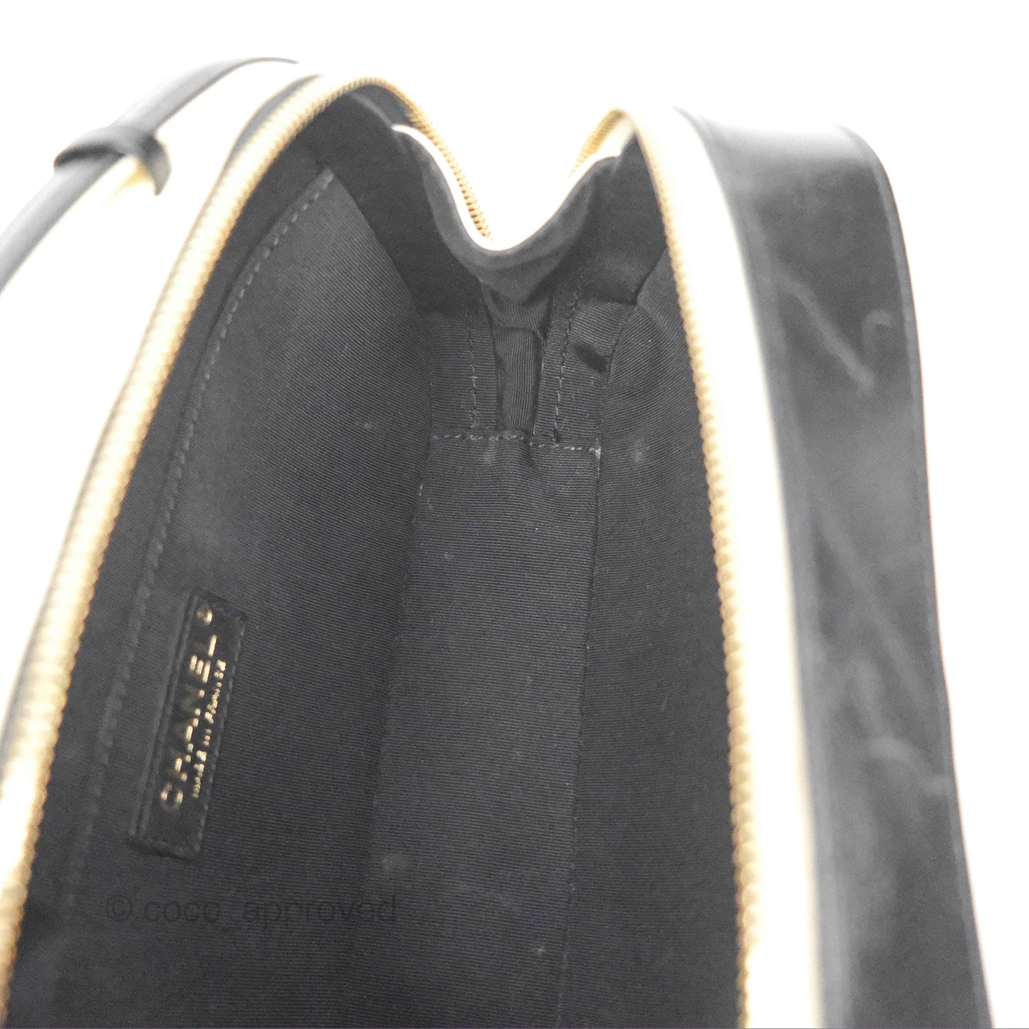 Chanel Camera Case Bag Black/White Calfskin Gold Hardware