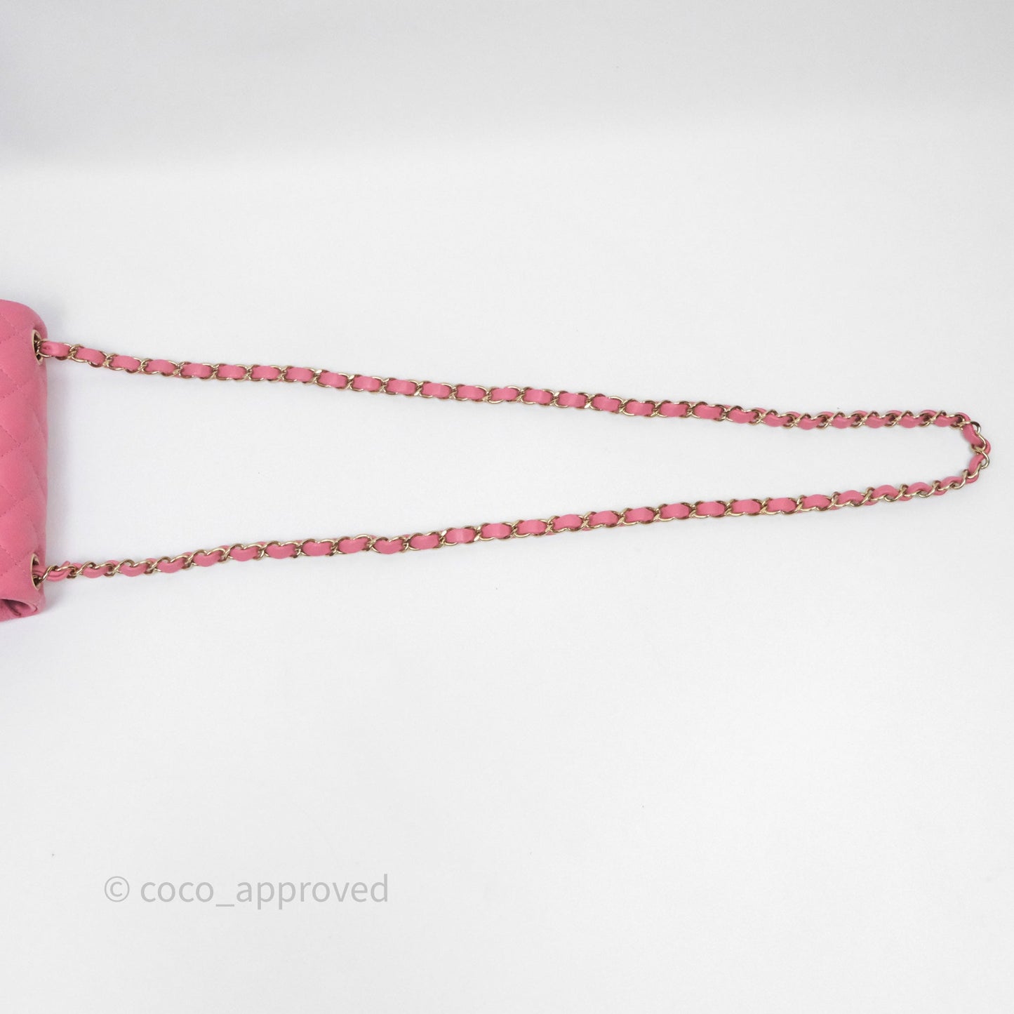 Chanel Quilted Mini Square Pink Lambskin Gold Hardware