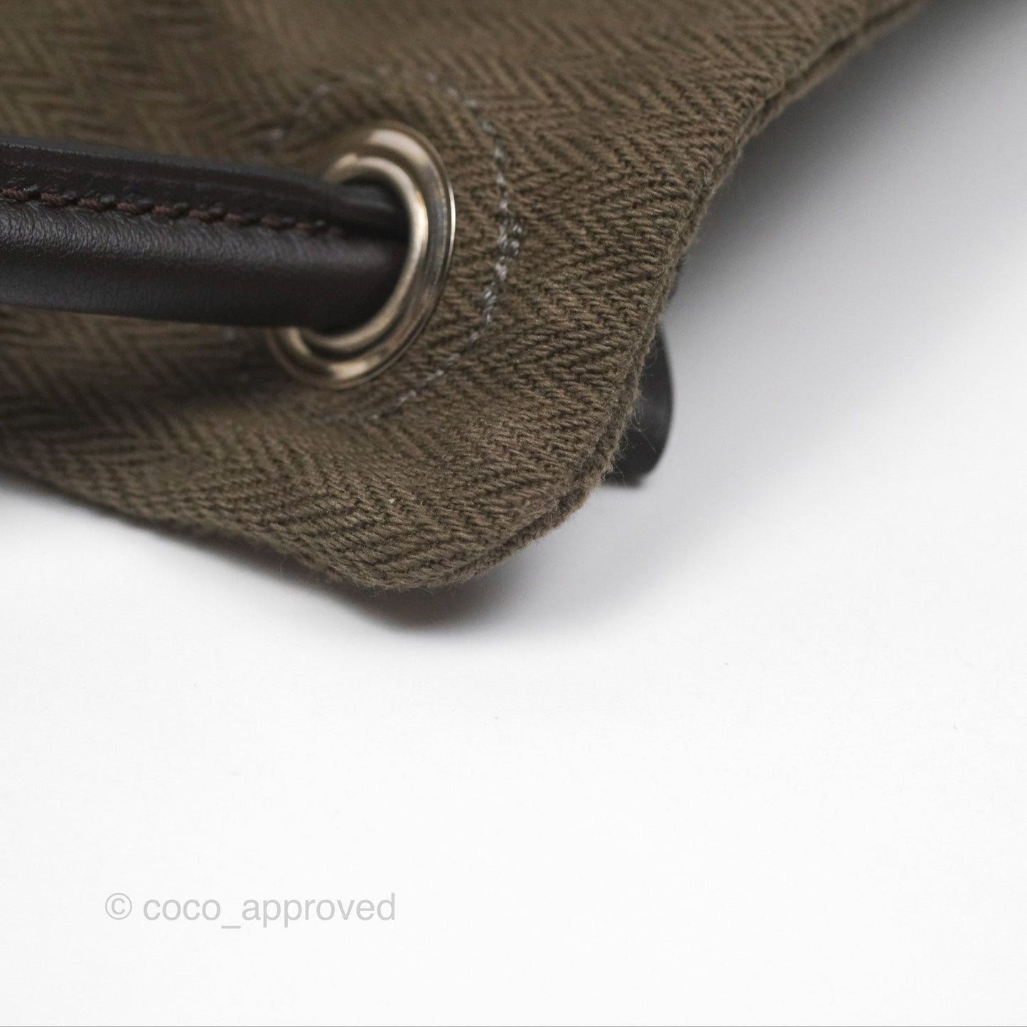 Hermès 2-way Maline Bag Khaki Canvas