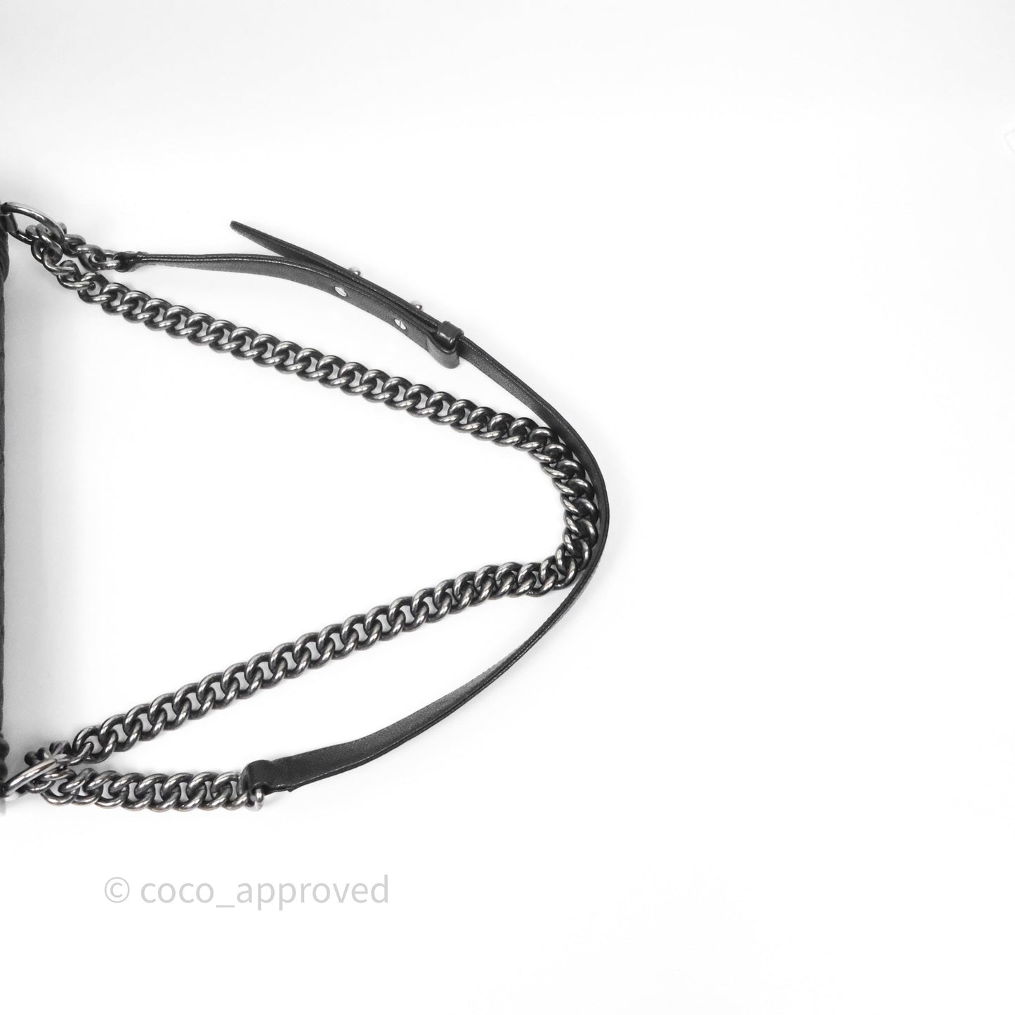 Chanel Quilted New Medium Boy Black Caviar Ruthenium Hardware