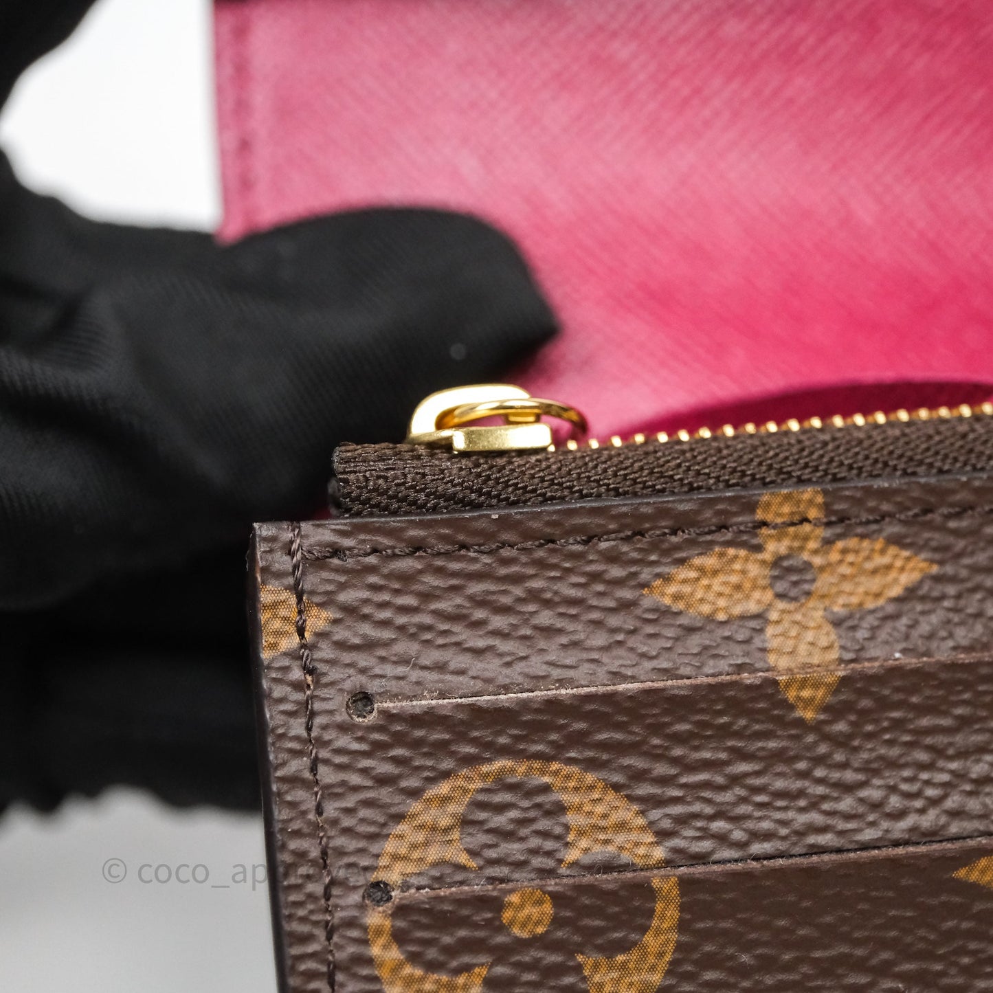 Louis Vuitton Emilie Wallet Monogram Canvas Fuchsia Pink