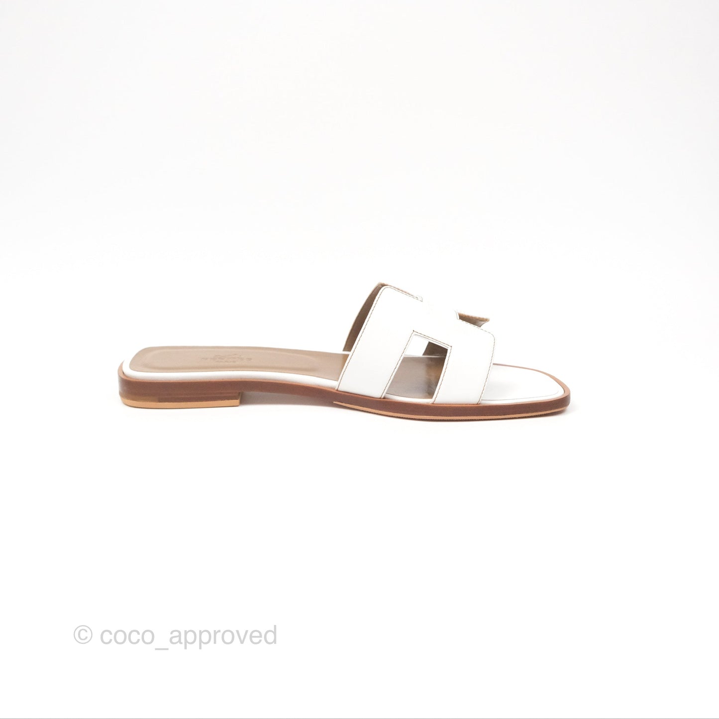 Hermès Oran Sandals in White Size 39