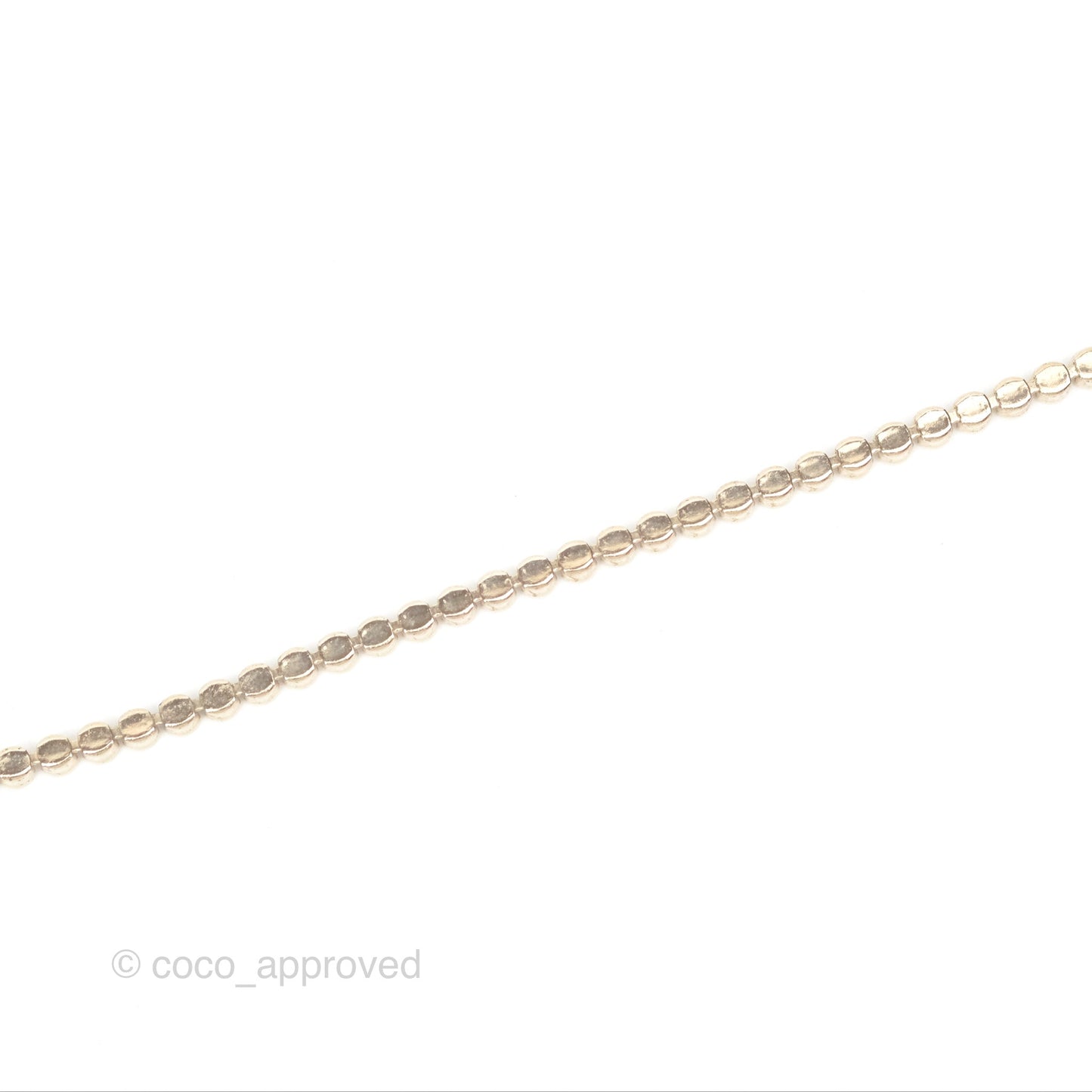 Chanel CC Crystal Chain Choker Necklace Gold Tone 21S