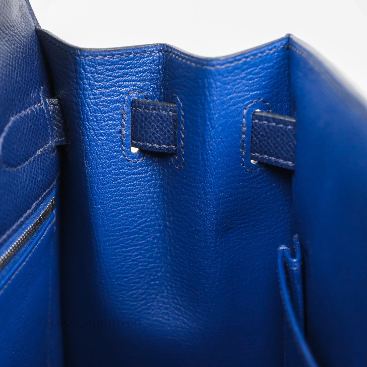 Hermes Kelly 32 Bleu Saphir 73 Epsom Palladium Hardware