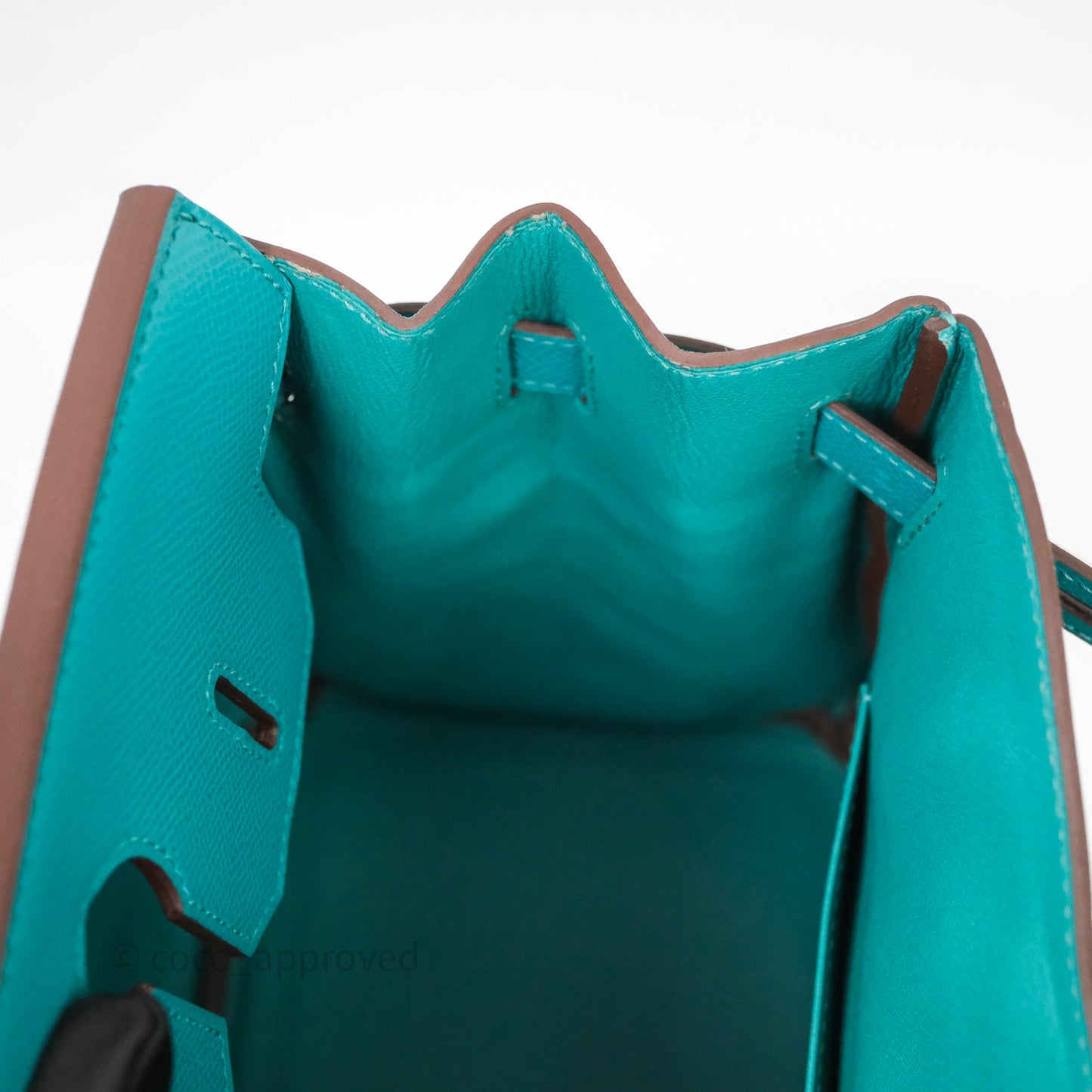 Hermès Birkin 30 Retourne Vert Verone U1 Epsom Palladium Hardware