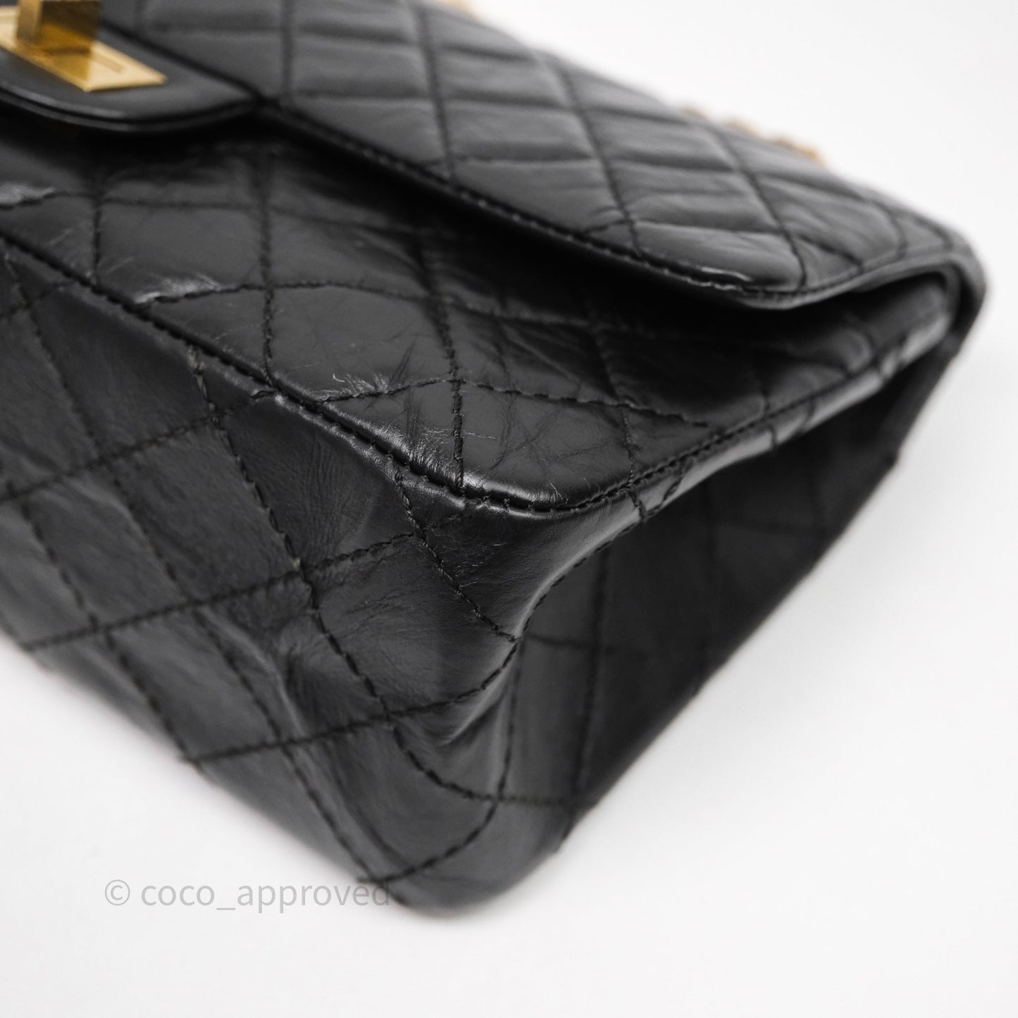 Chanel Reissue 225 Flap Black Aged Calfskin Gold Hardware