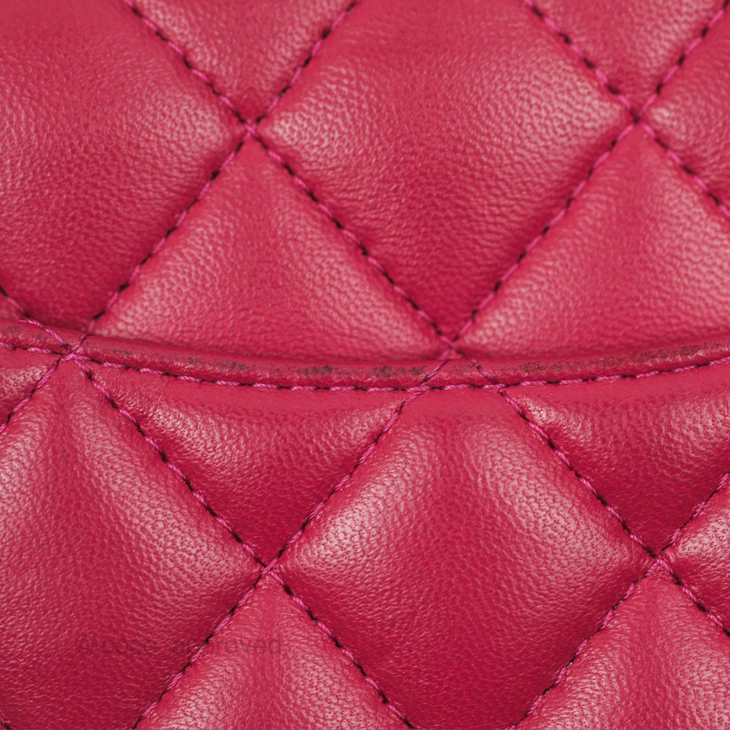 Chanel Top Handle Mini Rectangular Flap Bag Berry Red Lambskin Aged Gold Hardware
