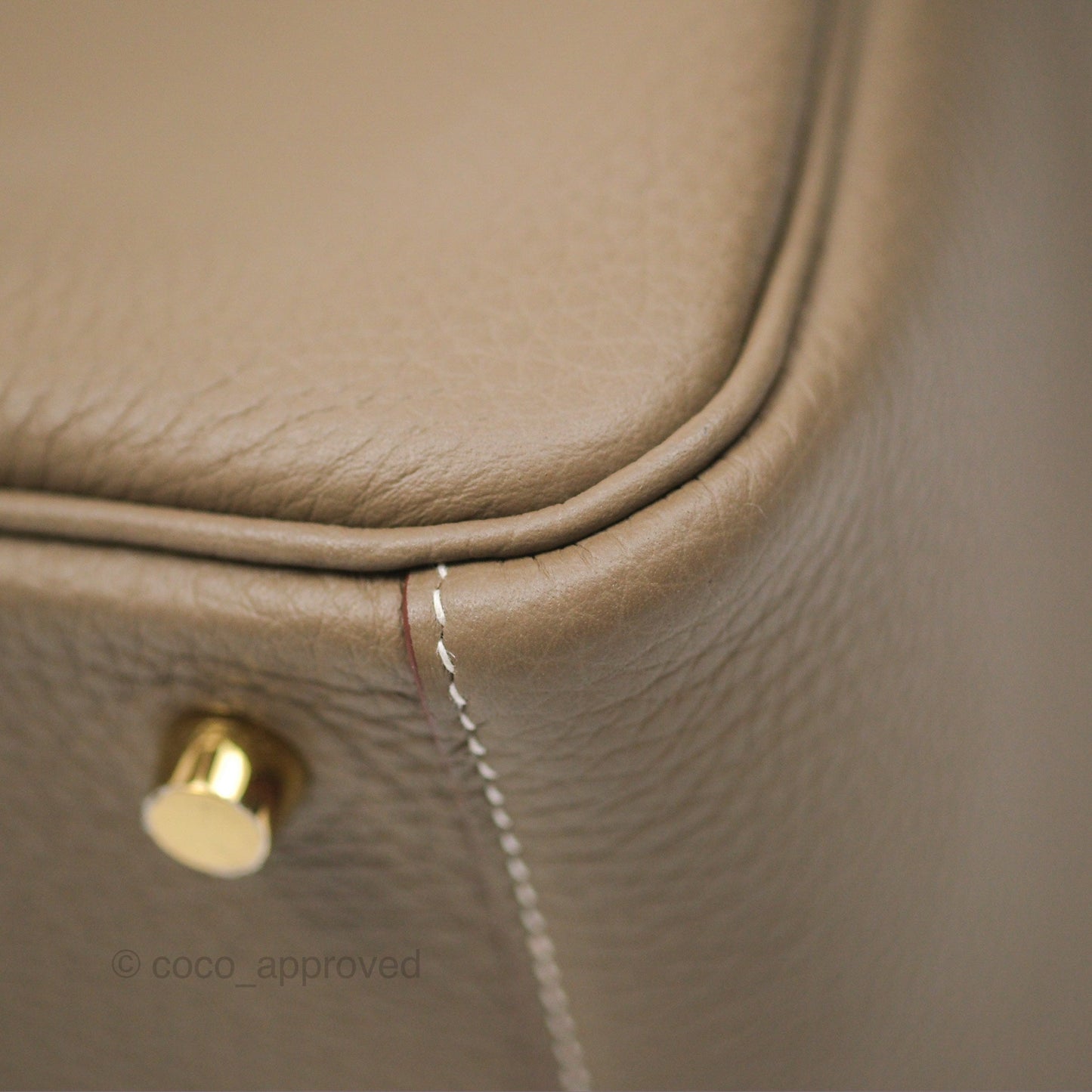 Hermès Lindy 26 Etoupe Clemence Gold Hardware