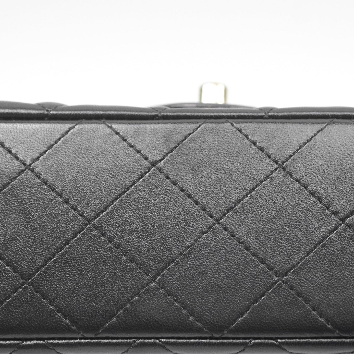 Chanel Mini Rectangular Flap Quilted Black Lambskin Gold Hardware