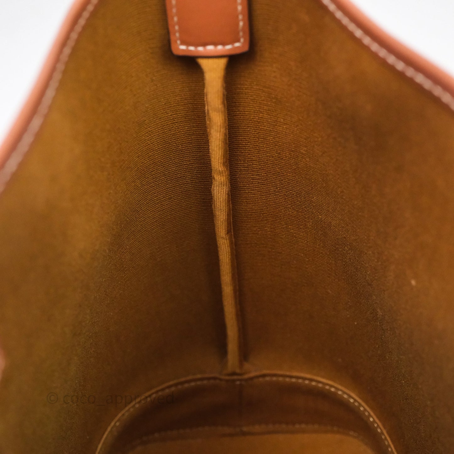 Celine Small Bucket Triomphe Canvas Tan Calfskin