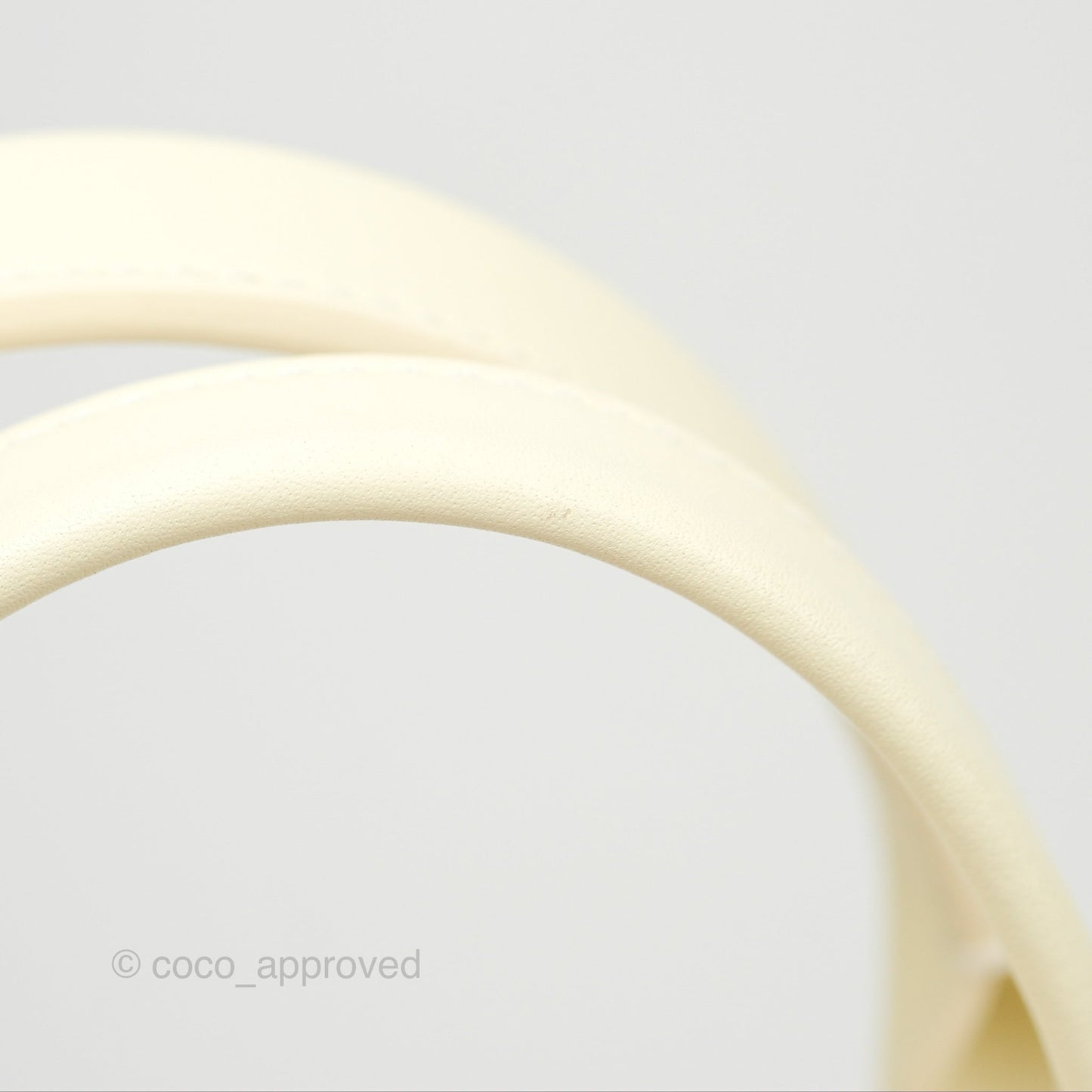 Chanel Large Deauville Ivory/Gold Canvas Gold Hardware
