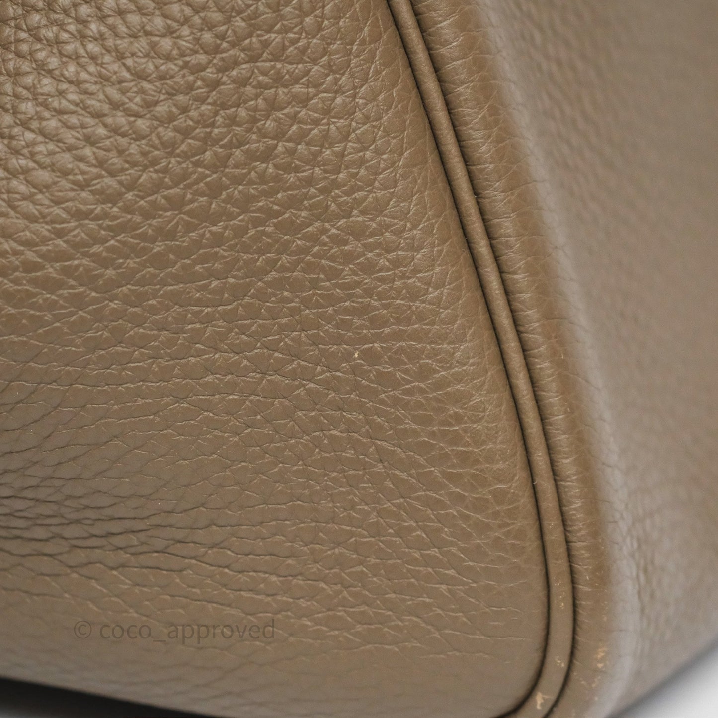 Hermès Lindy 30 Etoupe 18 Clemence Palladium Hardware