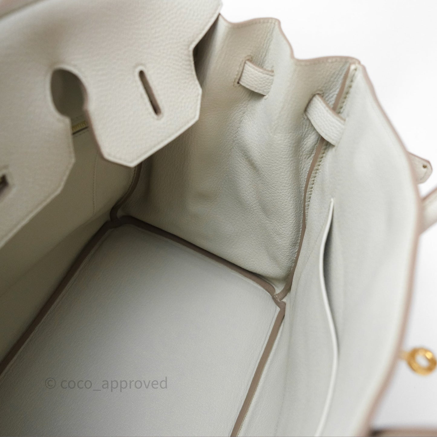 Hermès Retourne Birkin 35 Beton Togo Gold Hardware