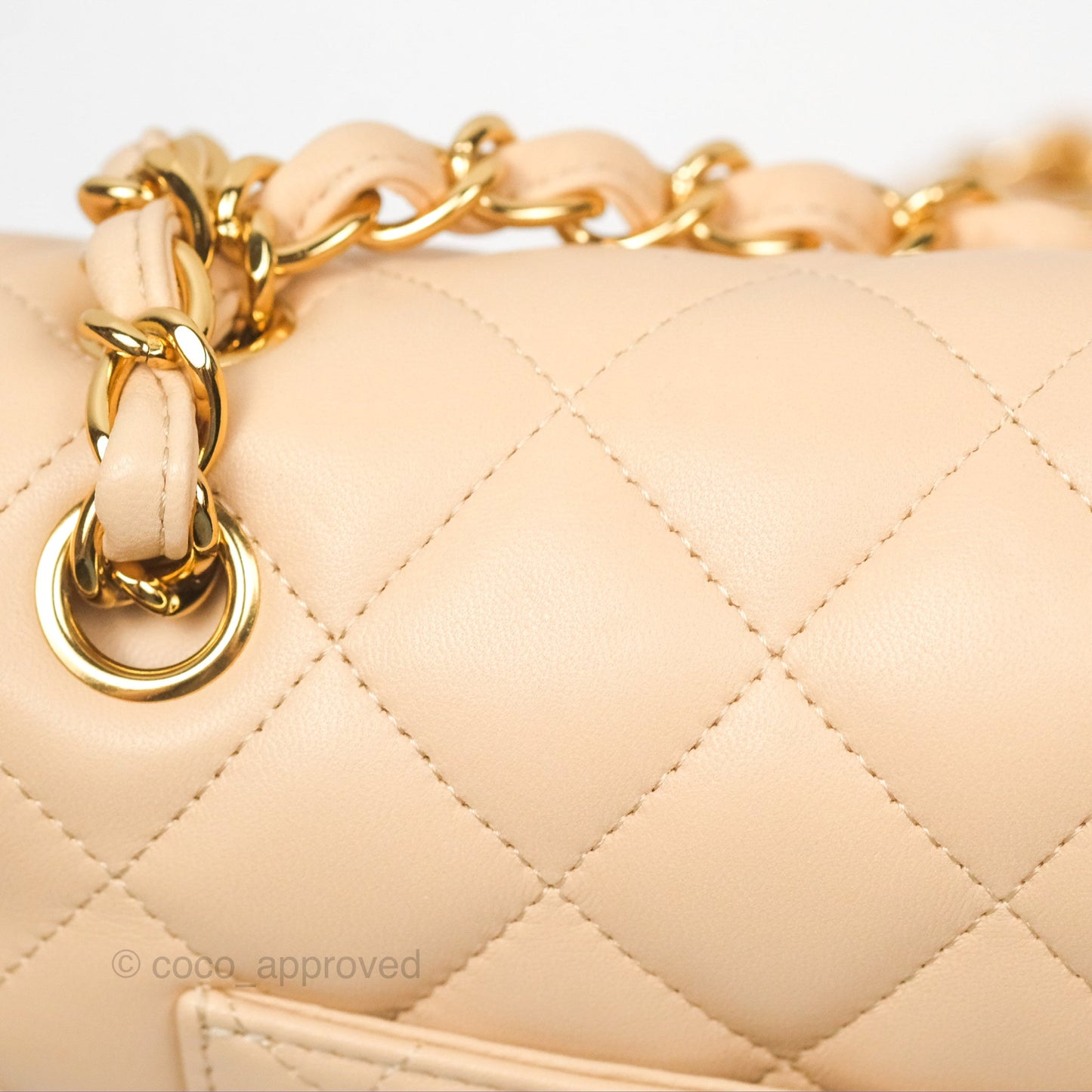 Chanel Jumbo Double Flap Beige Lambskin Gold Hardware⁣⁣