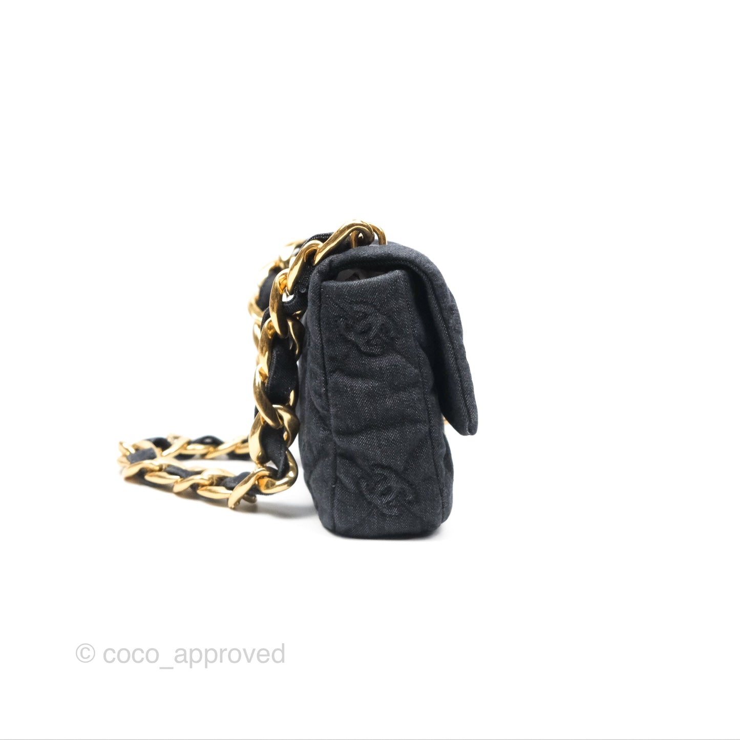 Chanel Medium Funky Town Flap Denim Aged Gold Hardware 22S