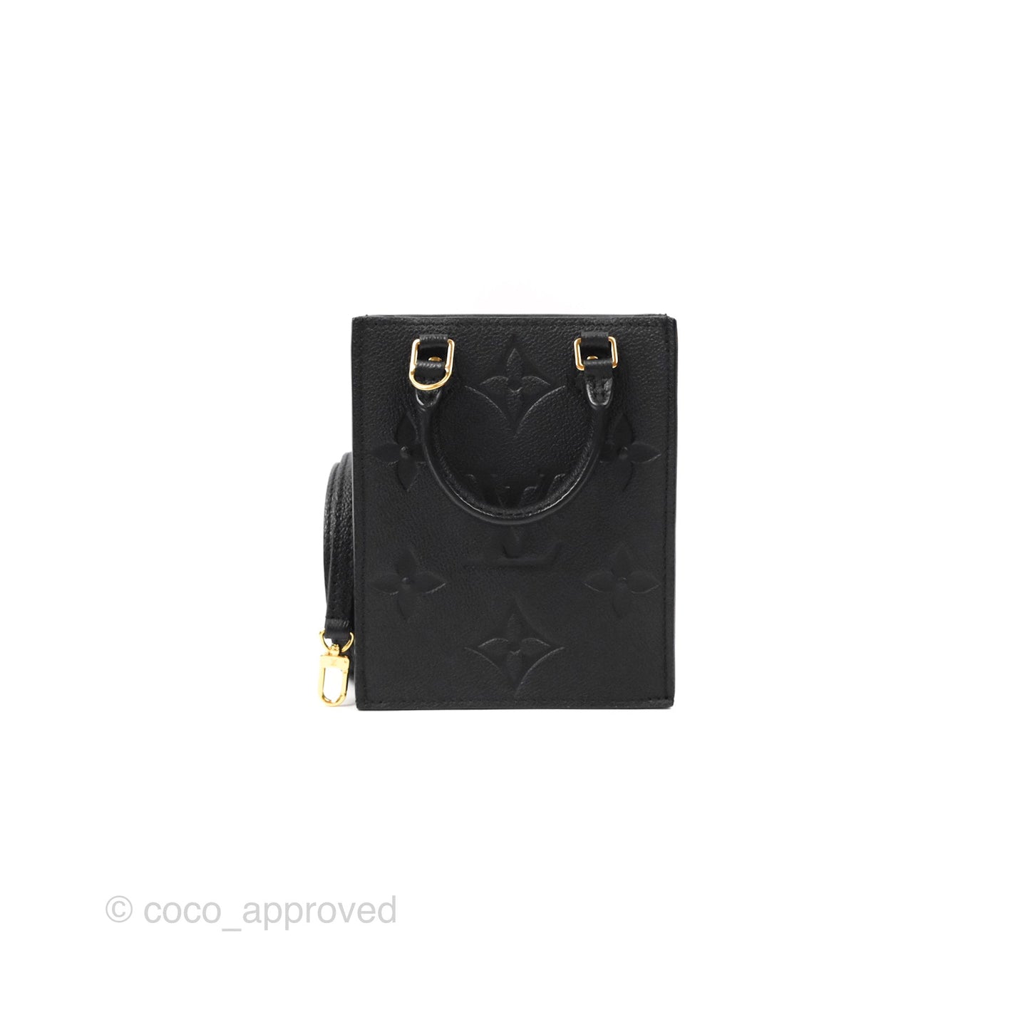 Louis Vuitton Petit Sac Plat Bag Empreinte Giant Monogram Black